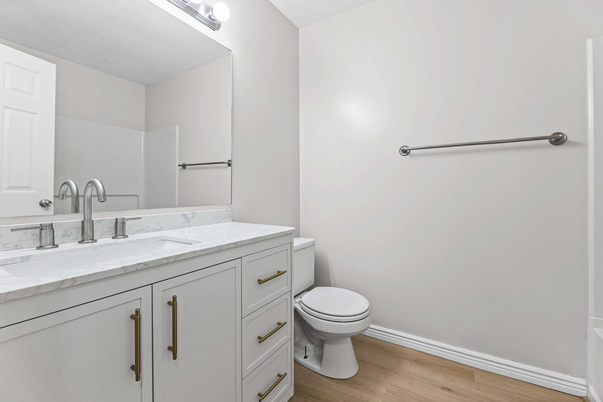 New Vanity & Faucet with New Flooring