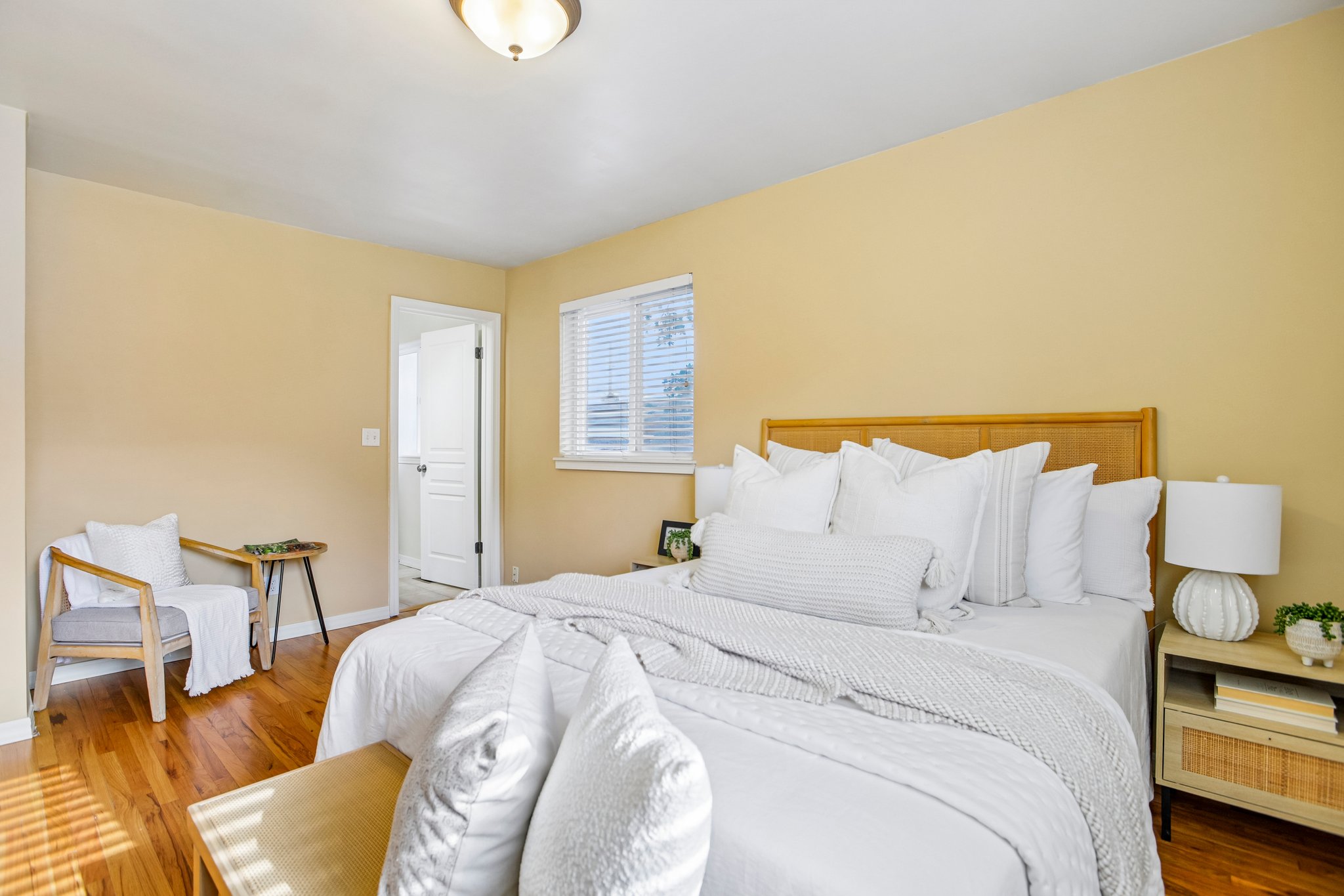 Hardwood-finish flooring throughout
