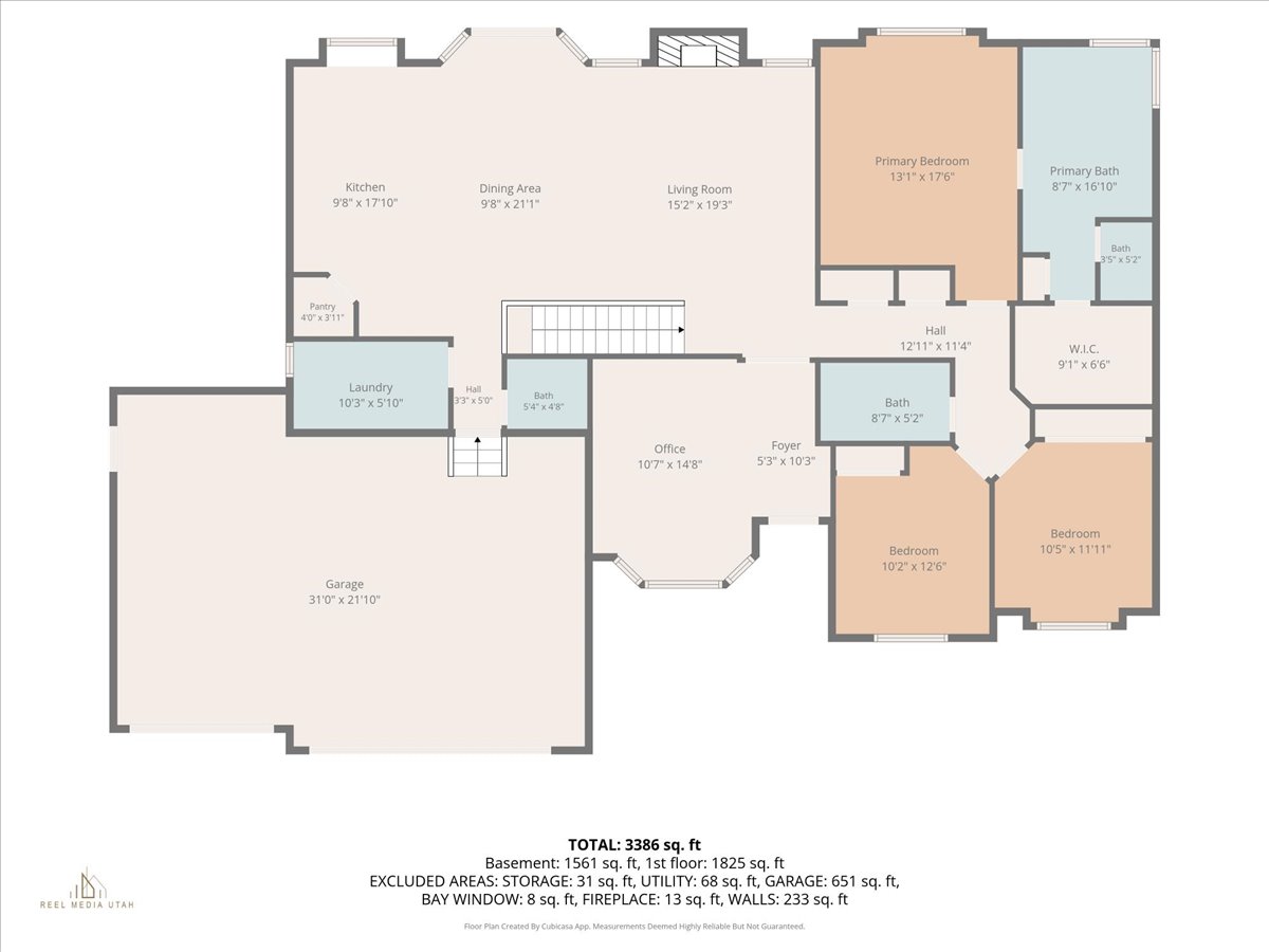 Main Level Floor plan W/ Dimensions