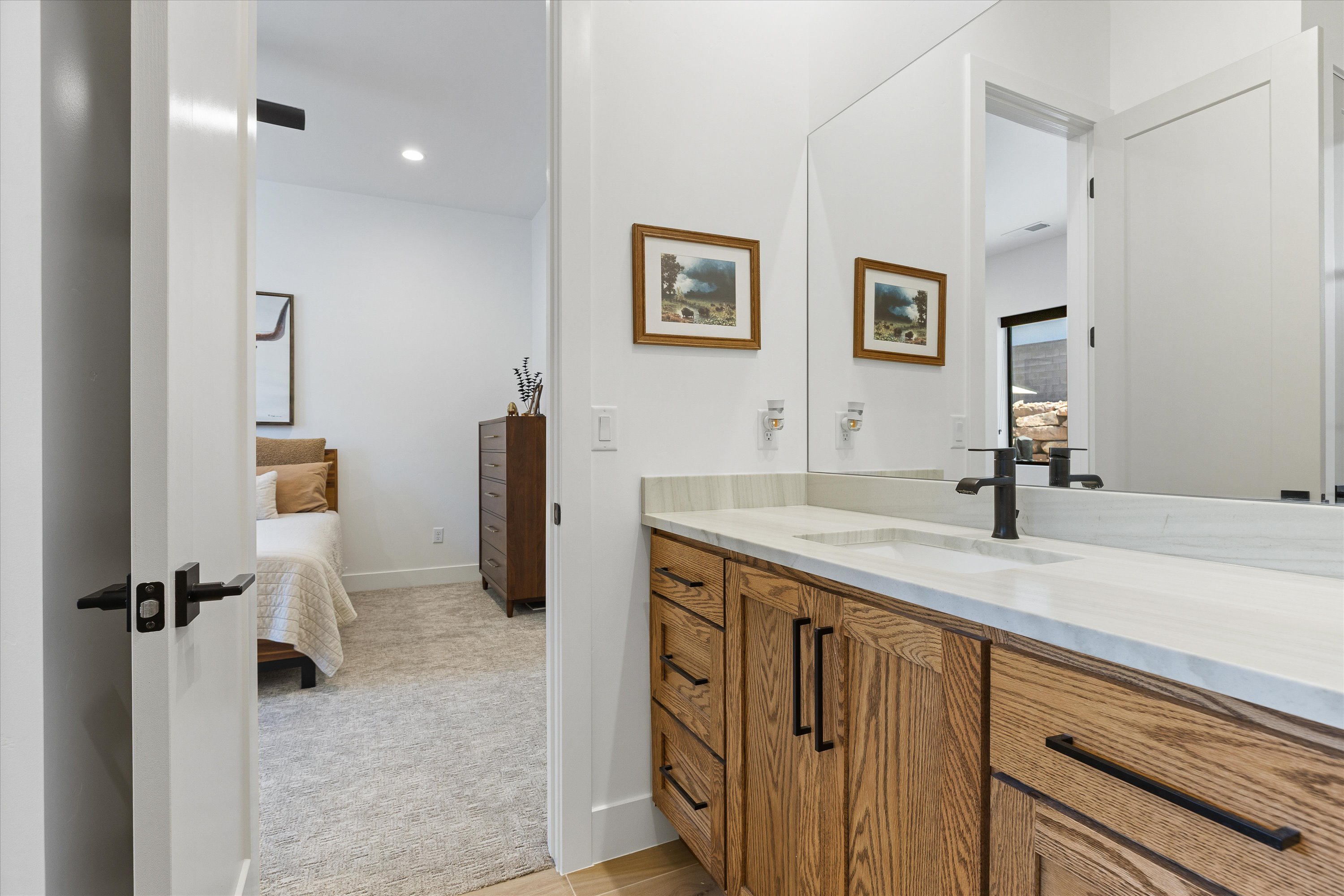 Bedroom 3 & 4's Jack & Jill Bathroom has a Separate Sink Area