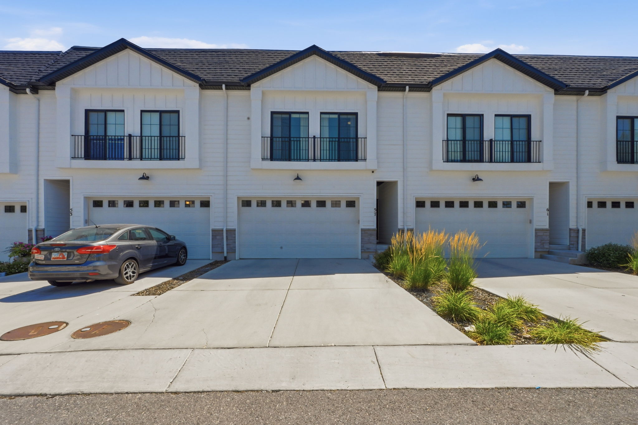 Modern townhome exterior