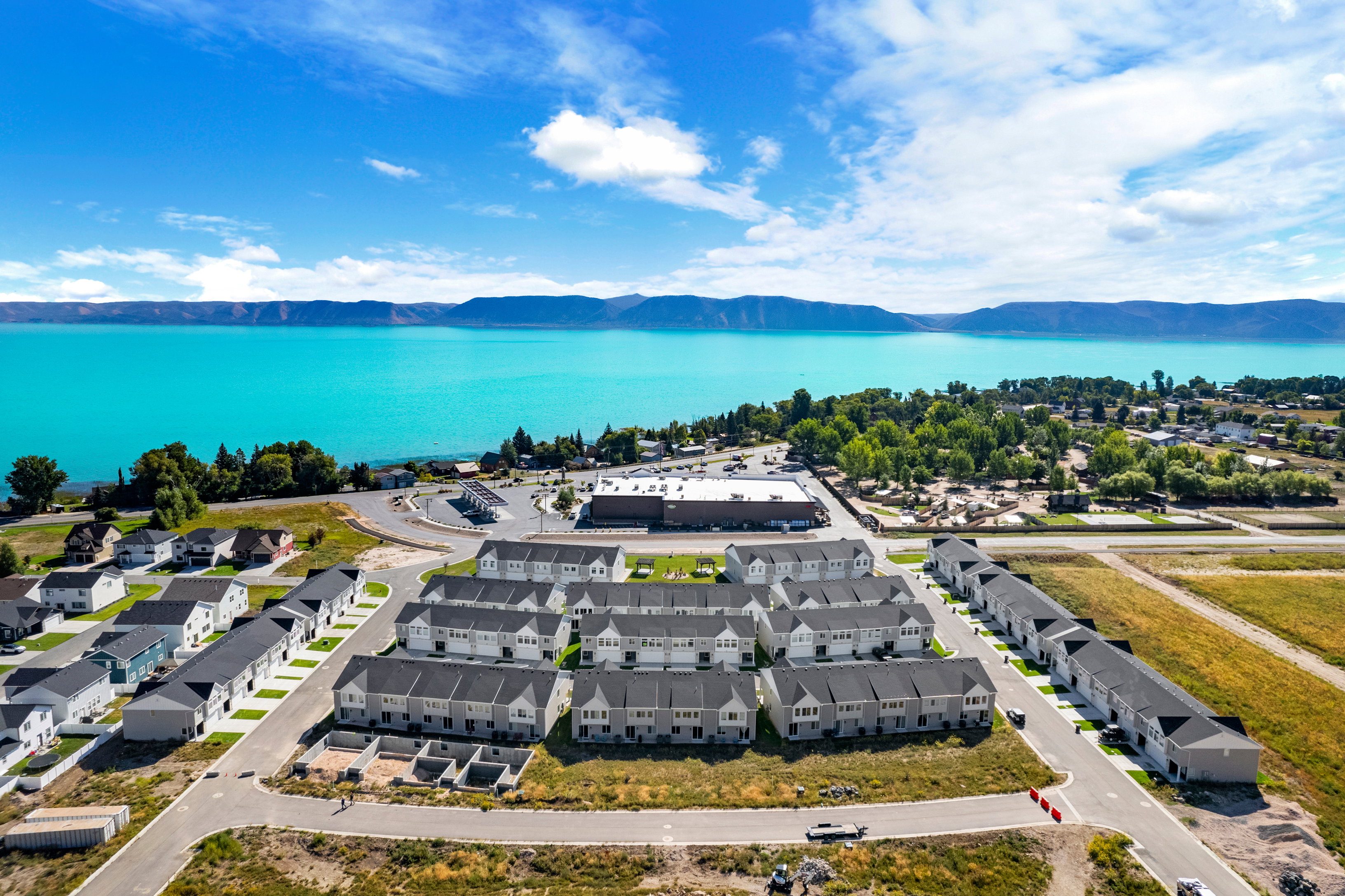 New construction residential development featuring multiple townhome-style properties