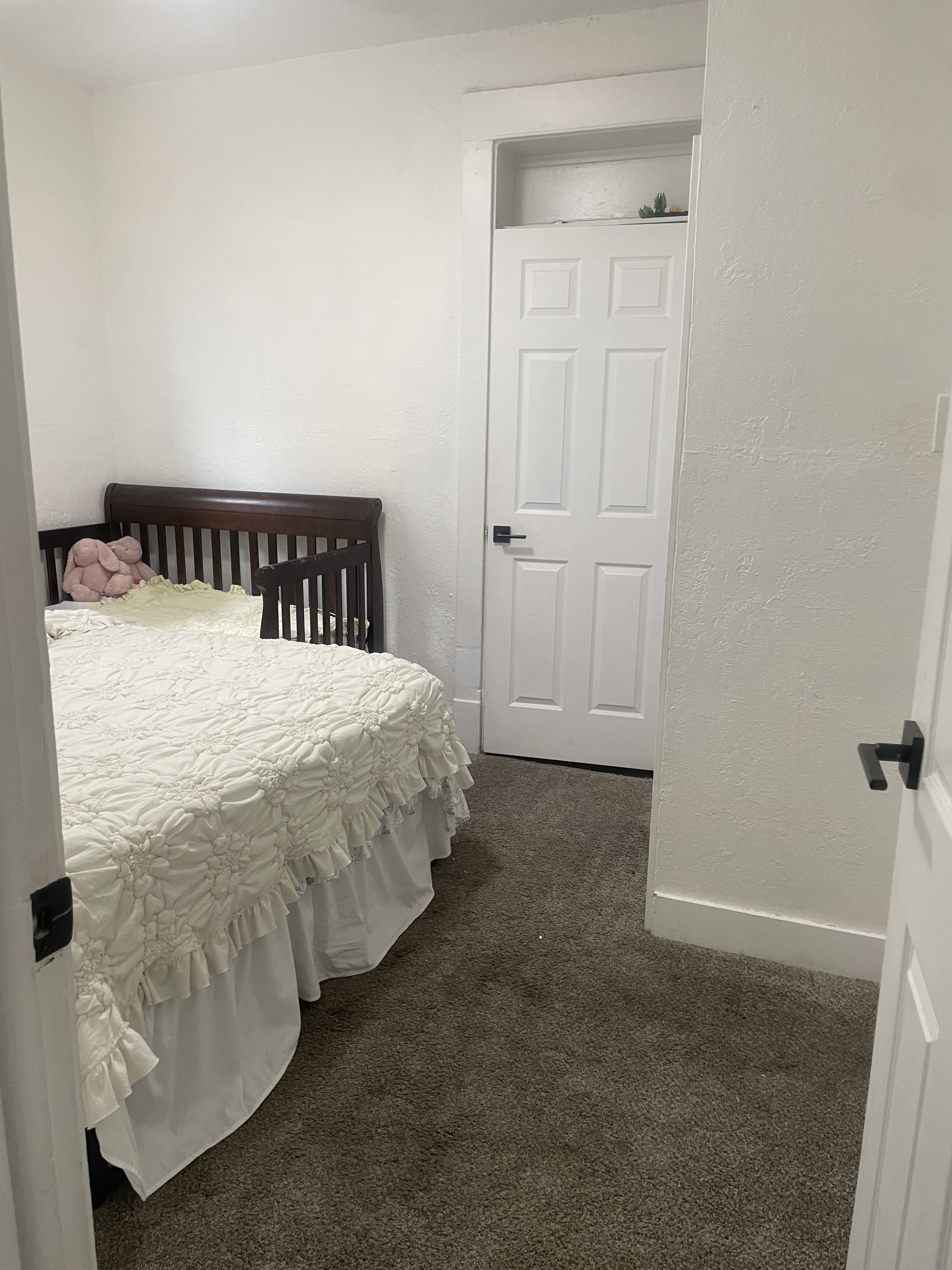 White interior walls throughout