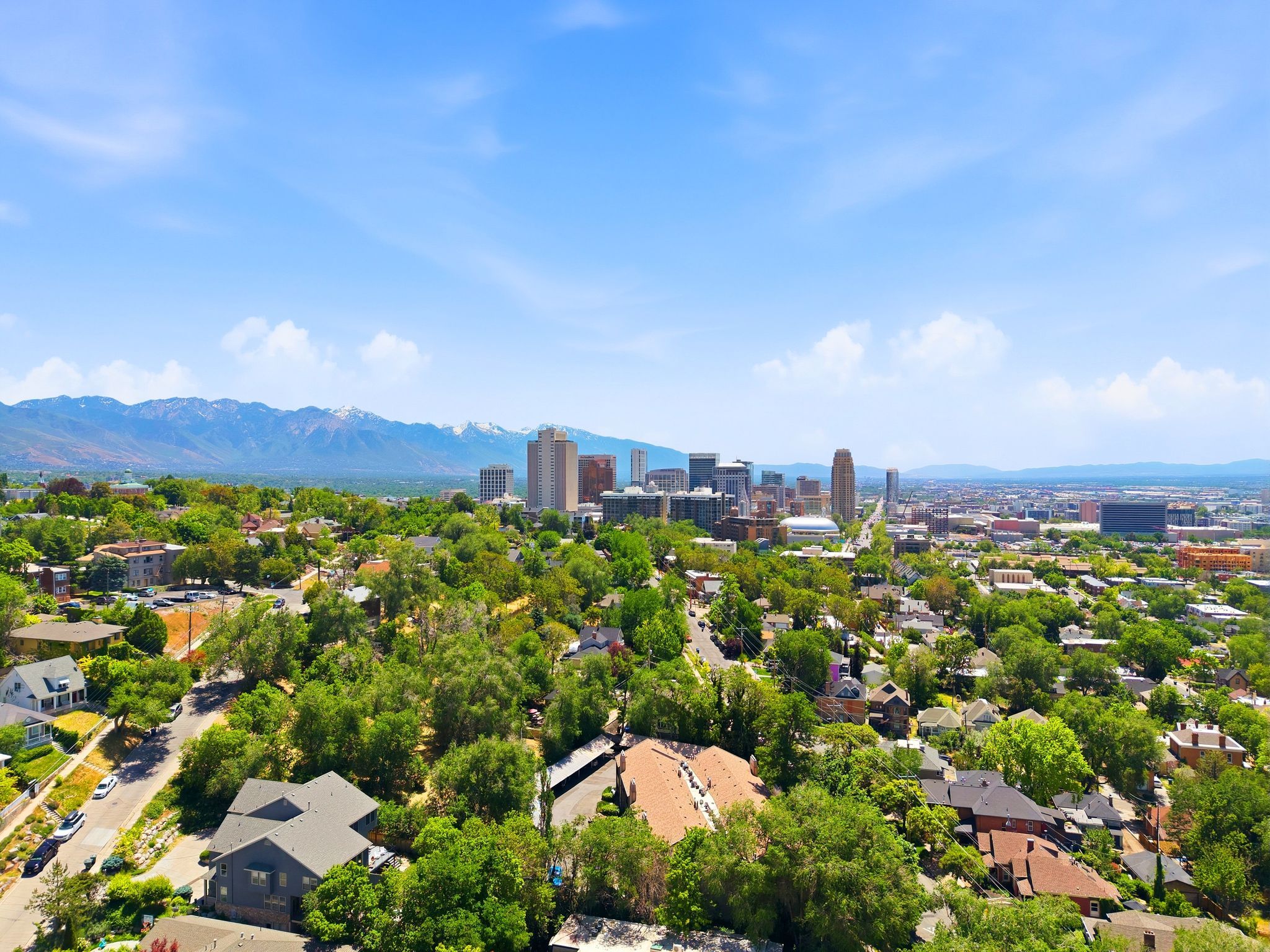 View of building and adjacency to downtown SLC.