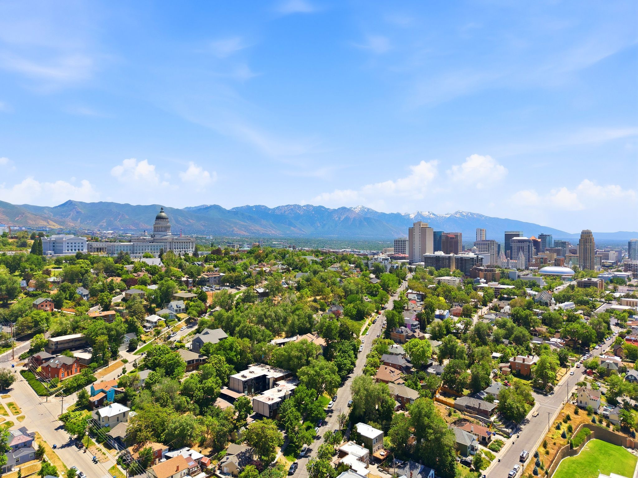 View of building and adjacency to Capitol building and downtown SLC.