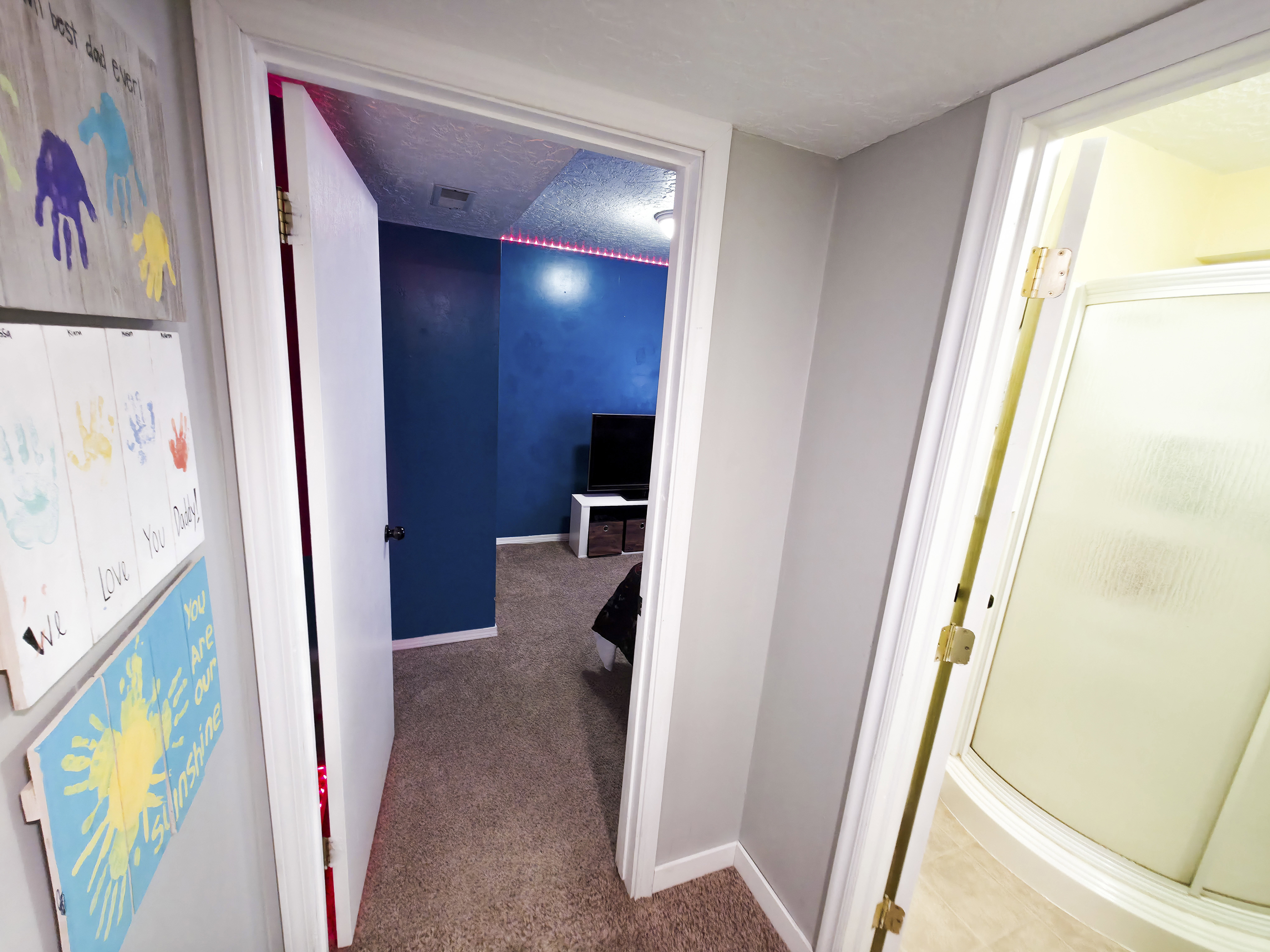 Bedroom 4 center. Bathroom 2 at right.