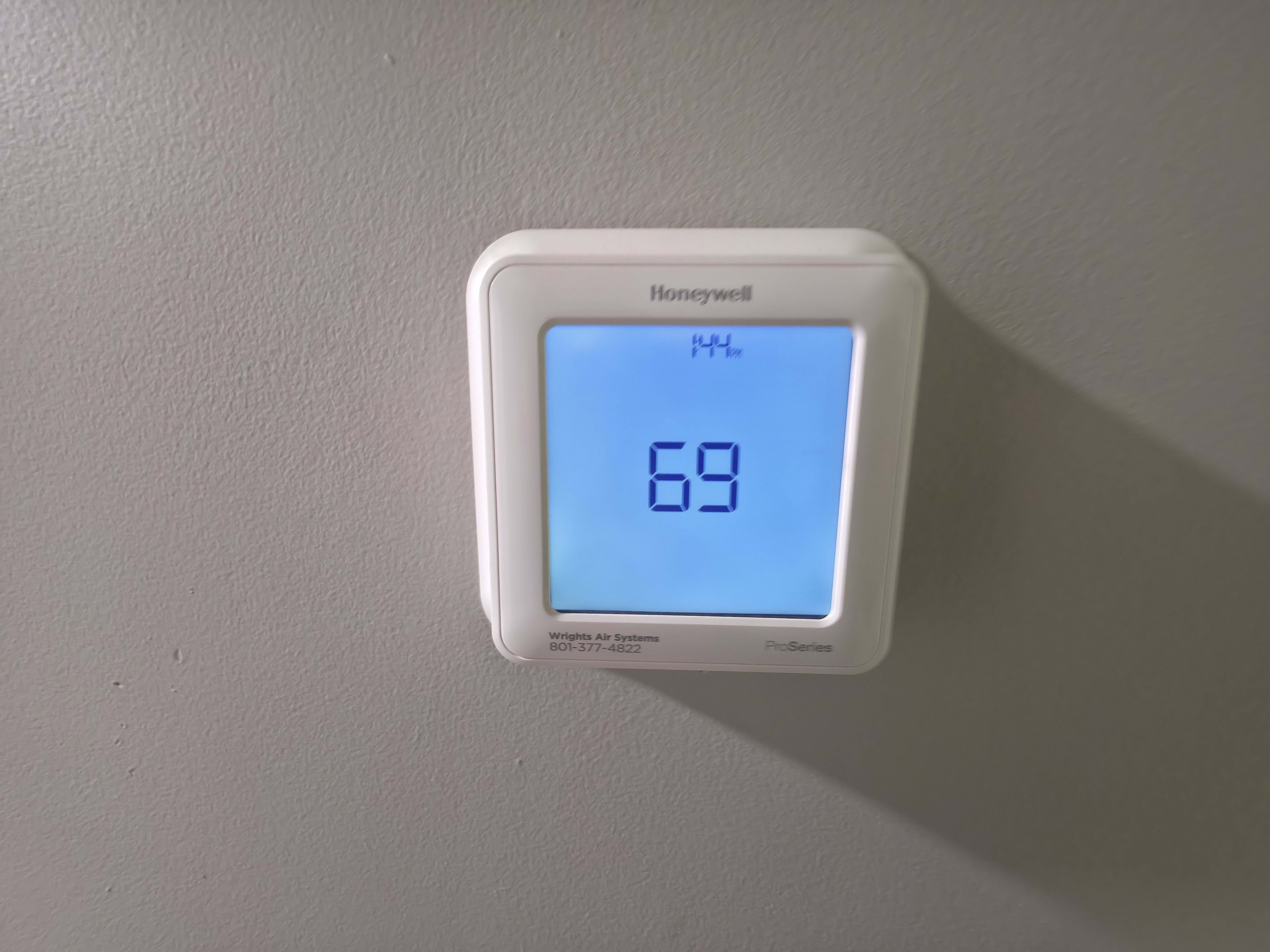 Active smart thermostat on basement 1 level.