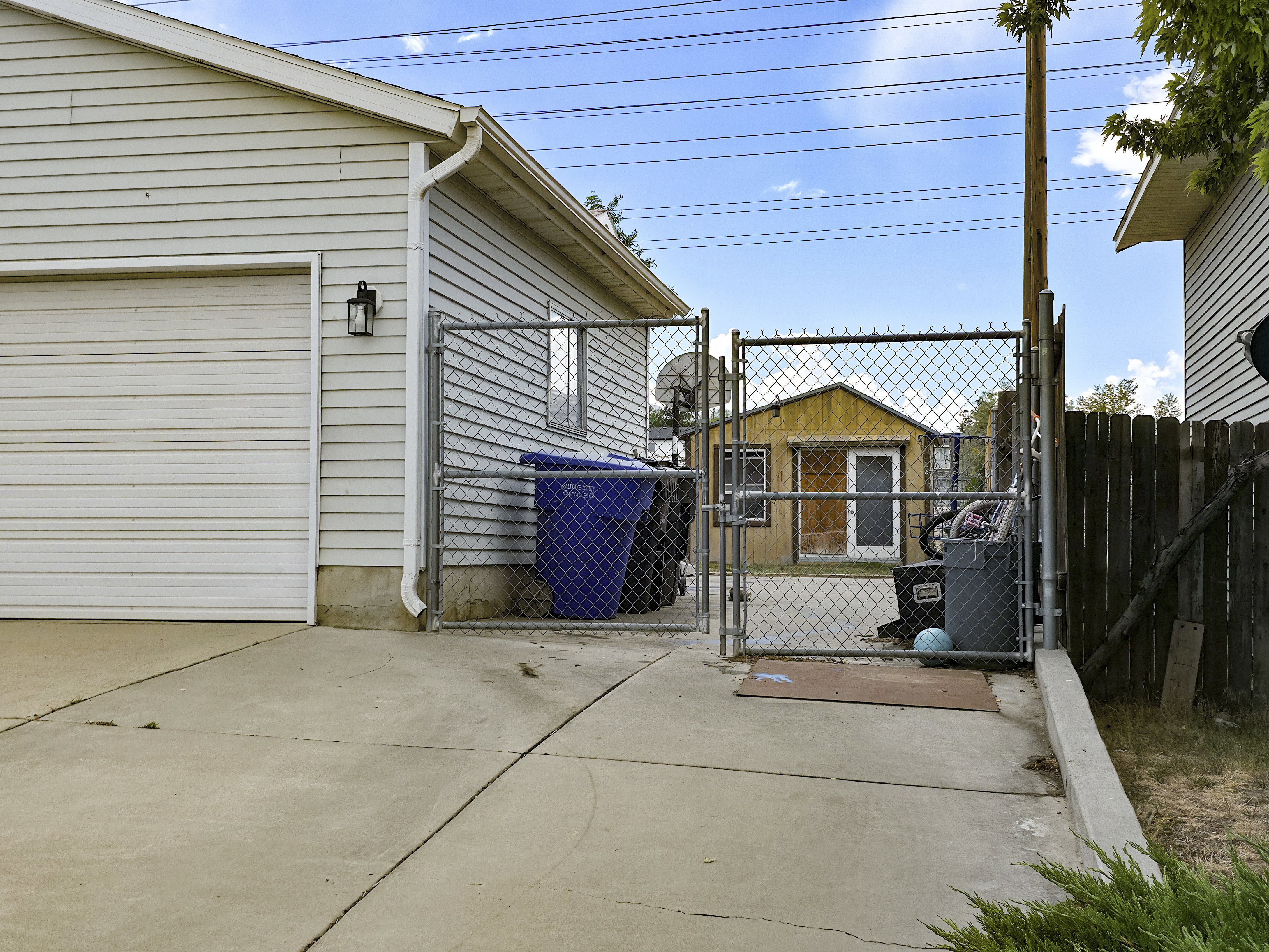 West facing view: RV pad.