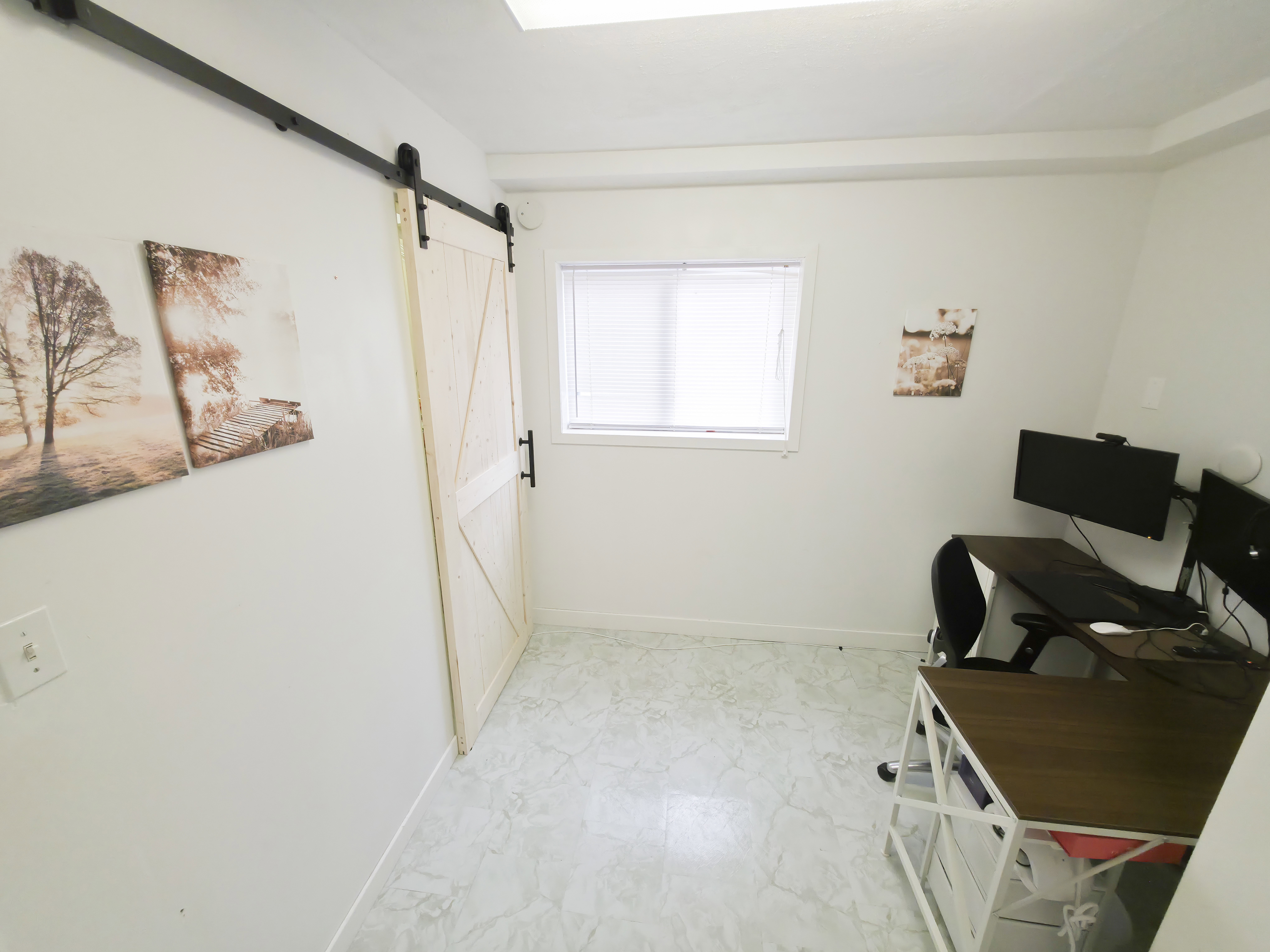 Bedroom 3: laundry/mechanical on left.