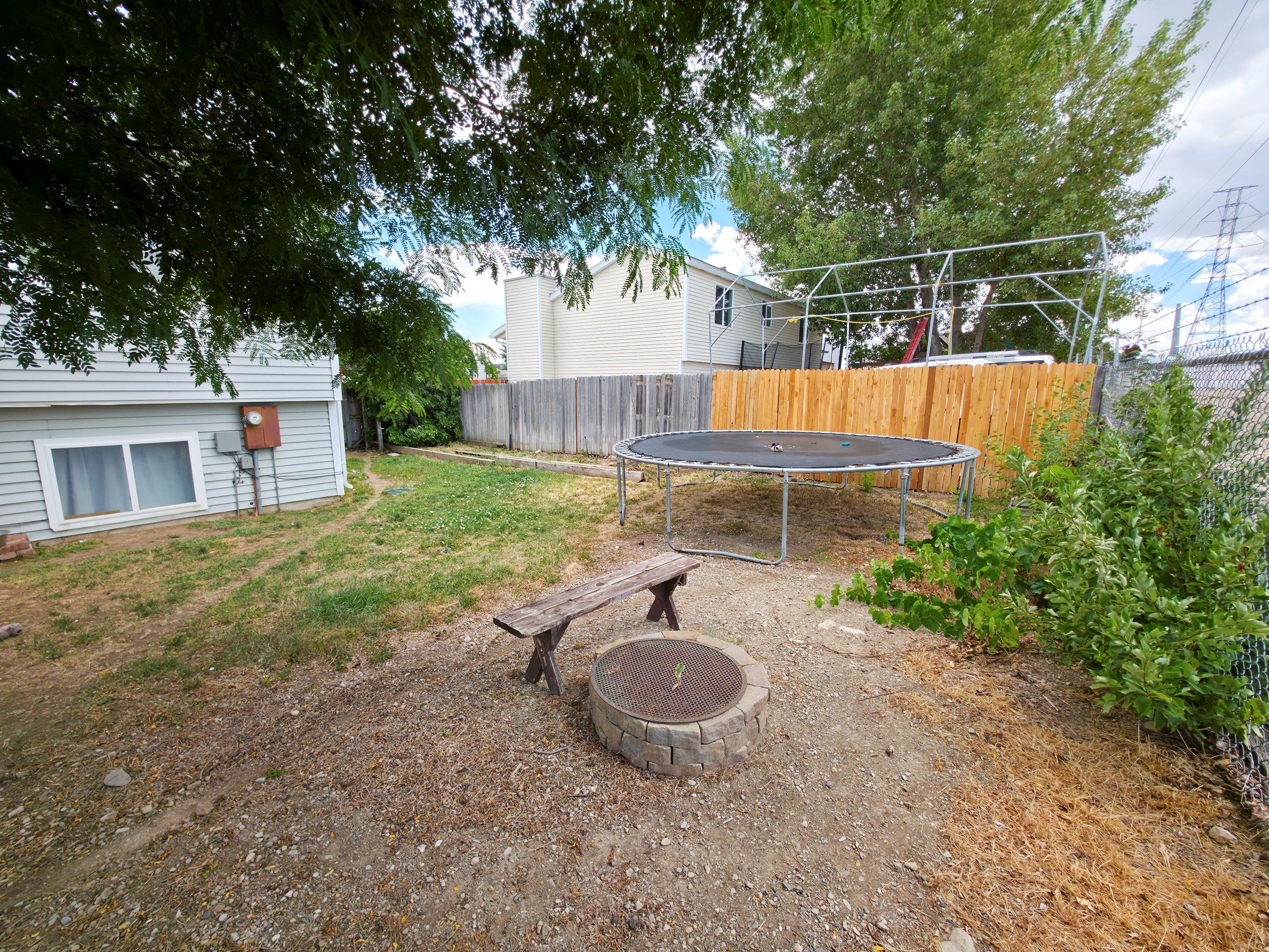 Backyard firepit.