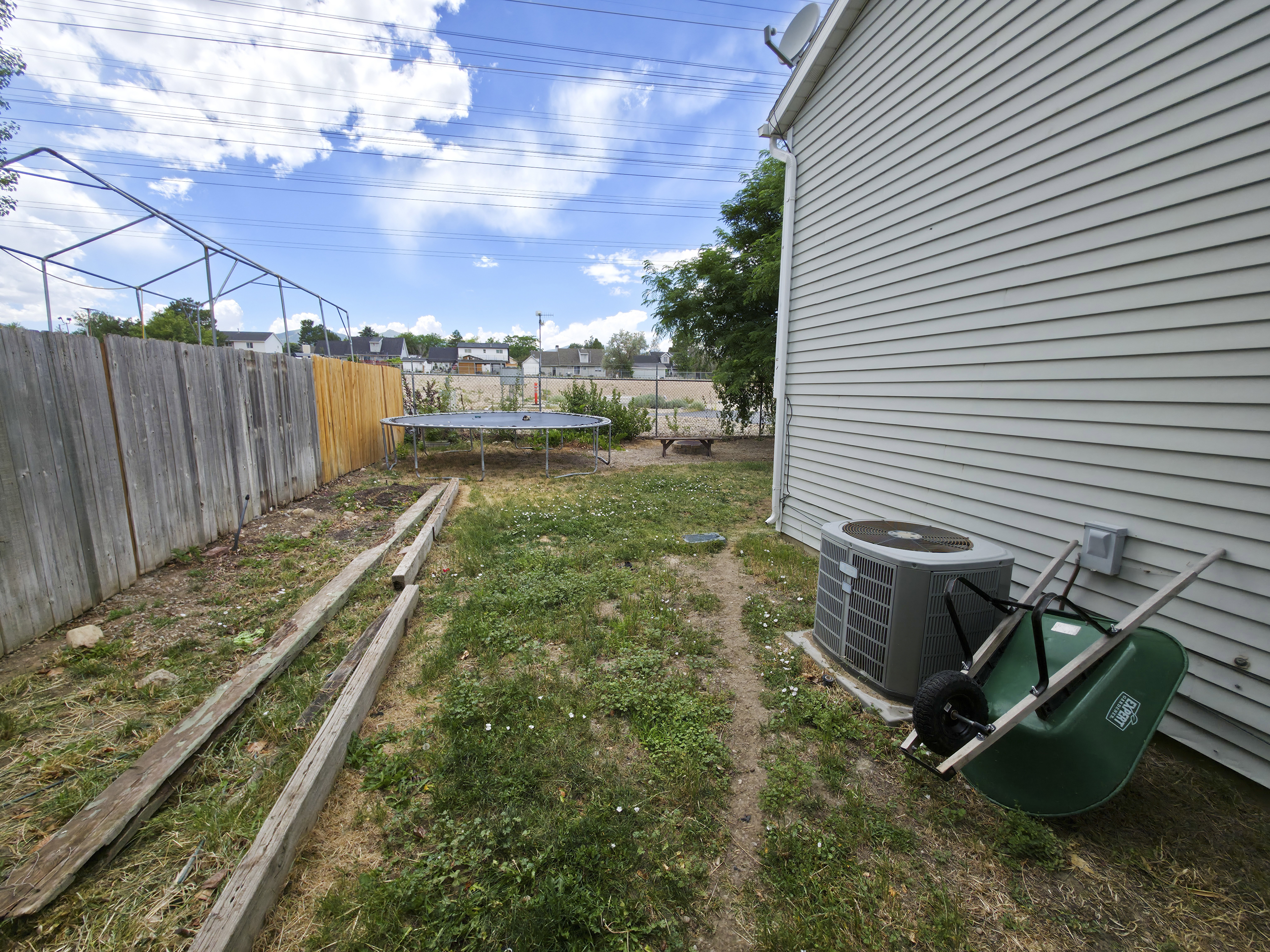 West facing back yard view.