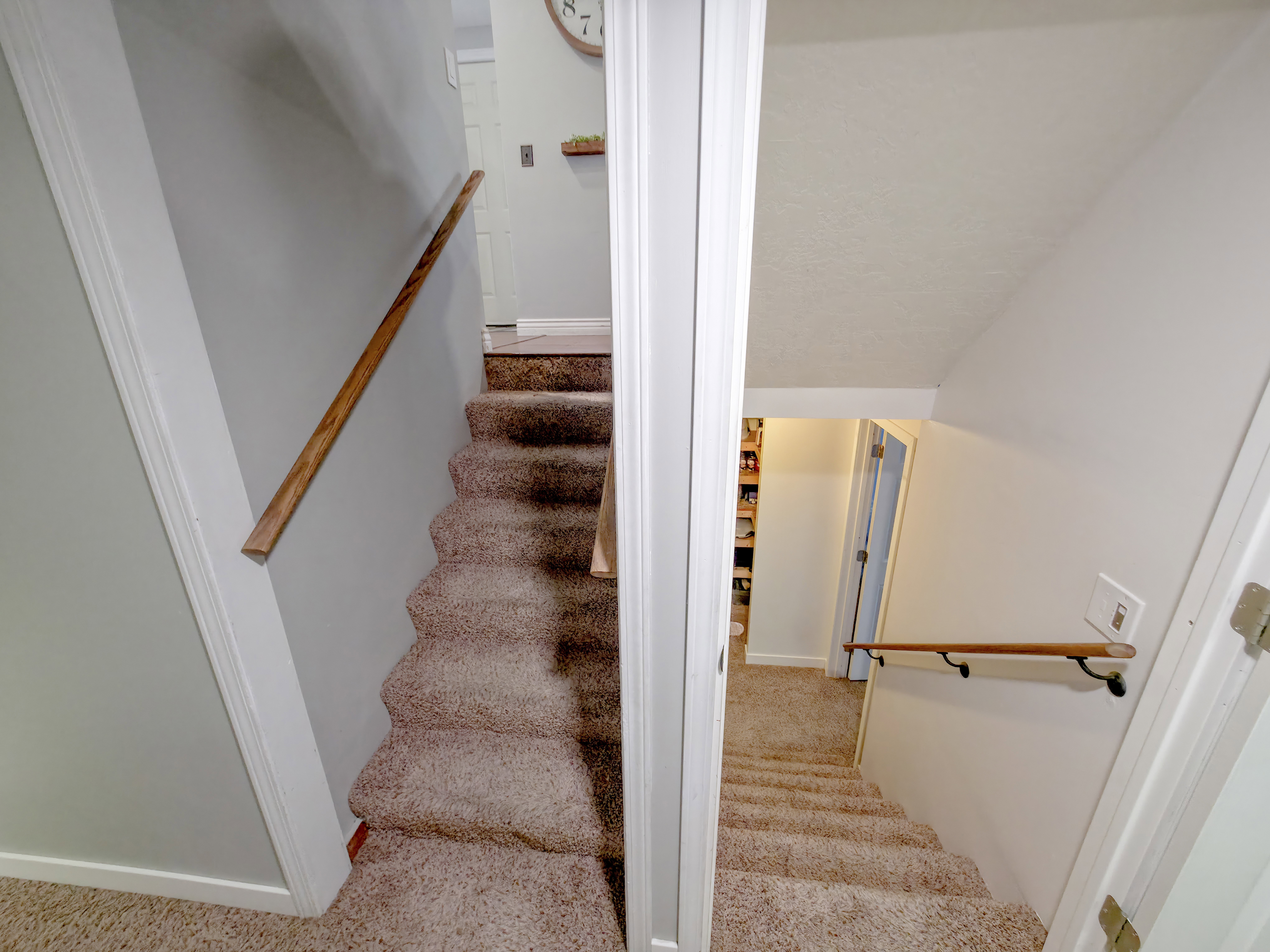 Basement 1 to level 1 stairs on left.