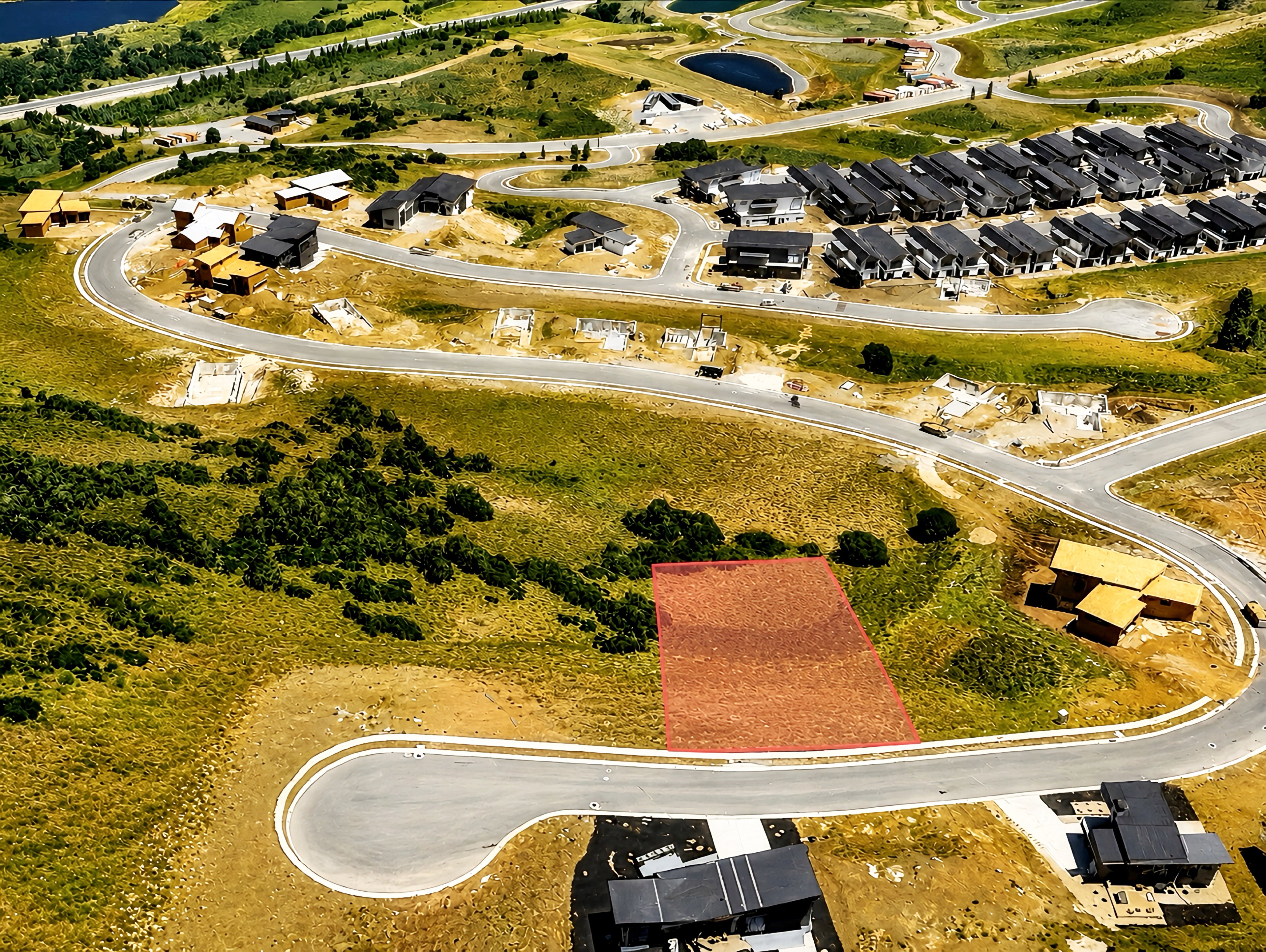 Generous land parcel with a gentle slope