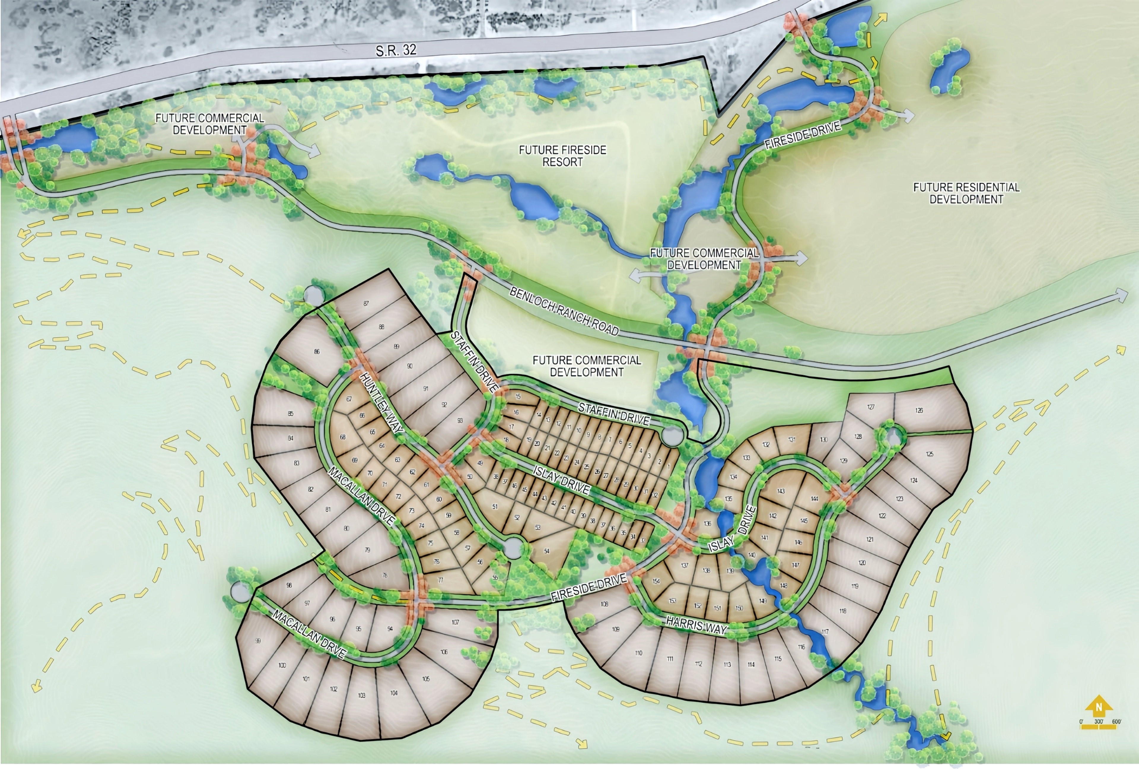 Site Plan. Depicting the property's proposed commercial and residential developments