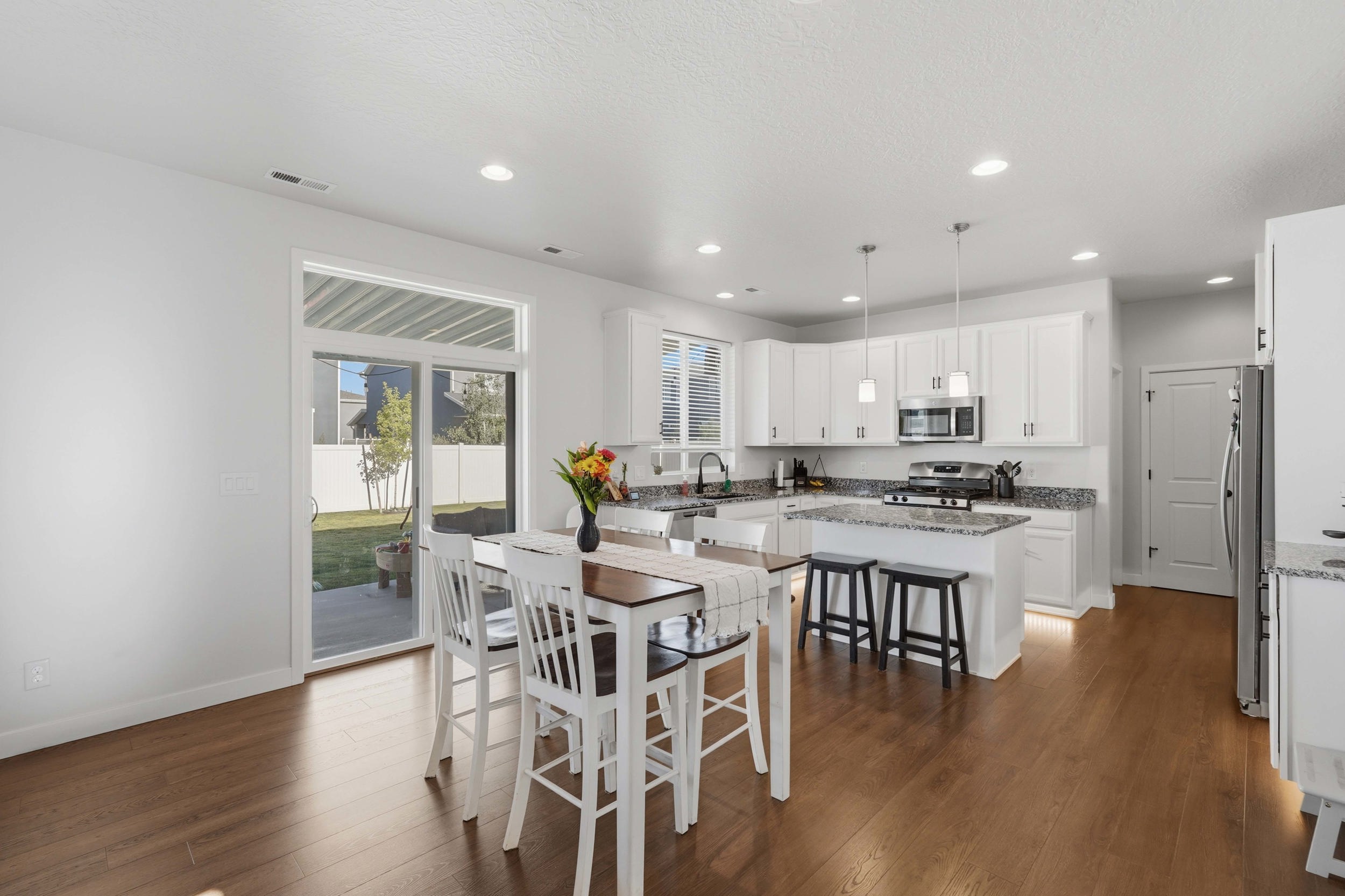 Kitchen, with upgraded counter tops, under cabinets  lights, and soft-close-cabinets