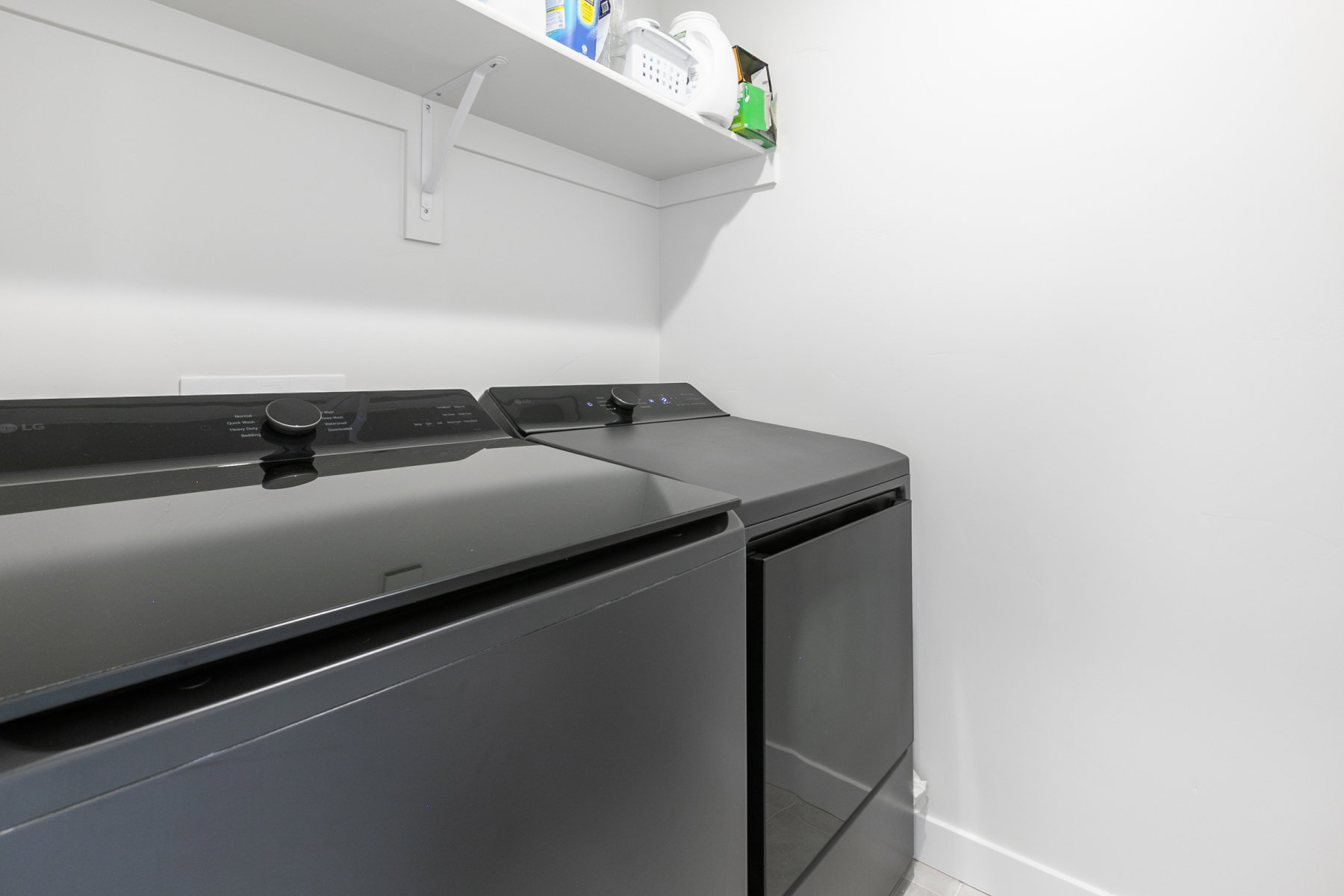 Laundry on upper floor. Washer and dryer are included! Dryer is gas.