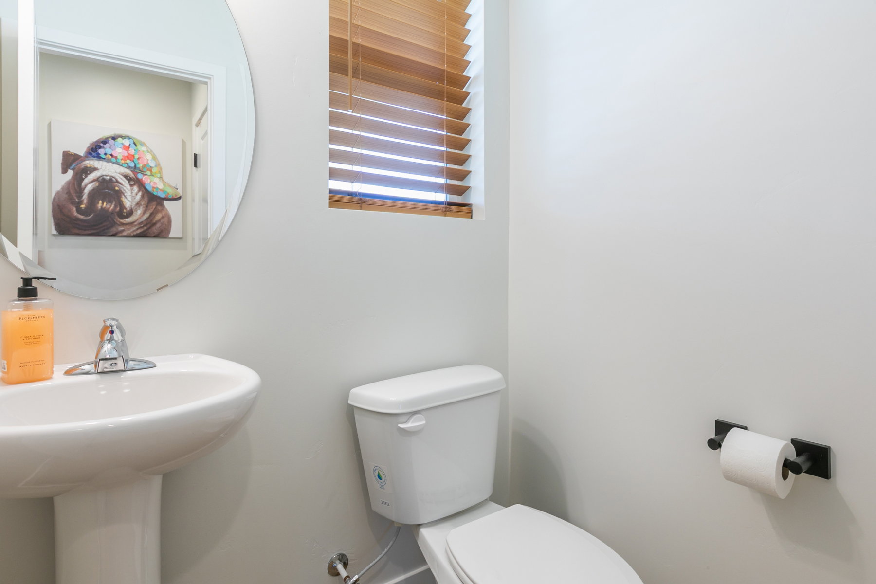 Half bath on main floor.