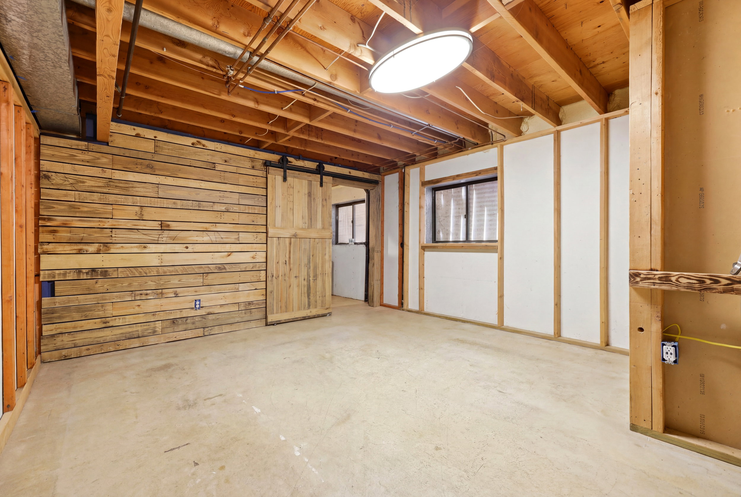 Basement office or storage room