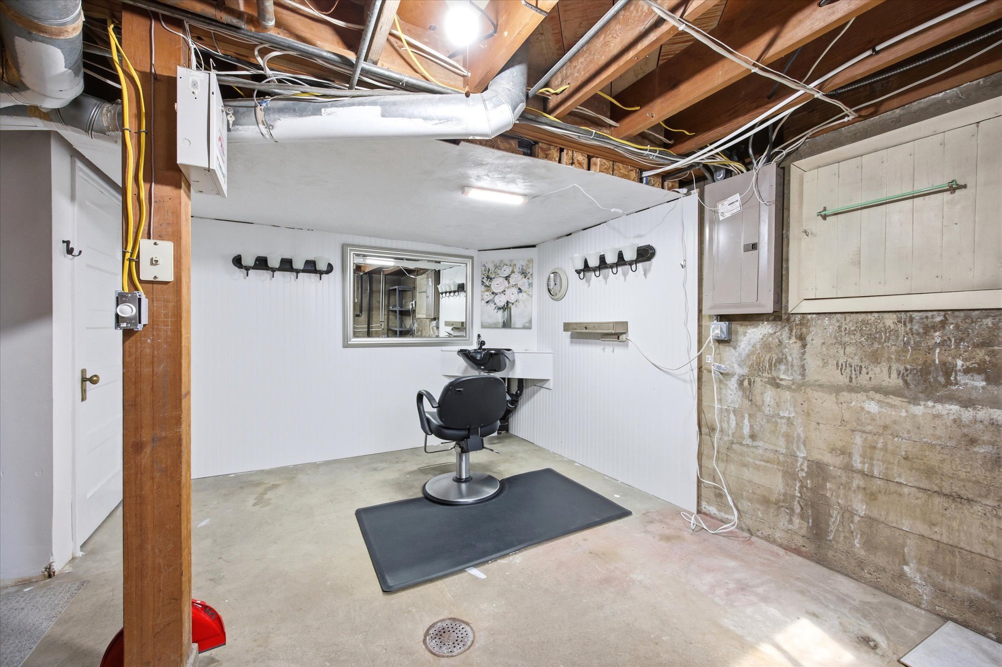 Finished concrete flooring provides a durable surface