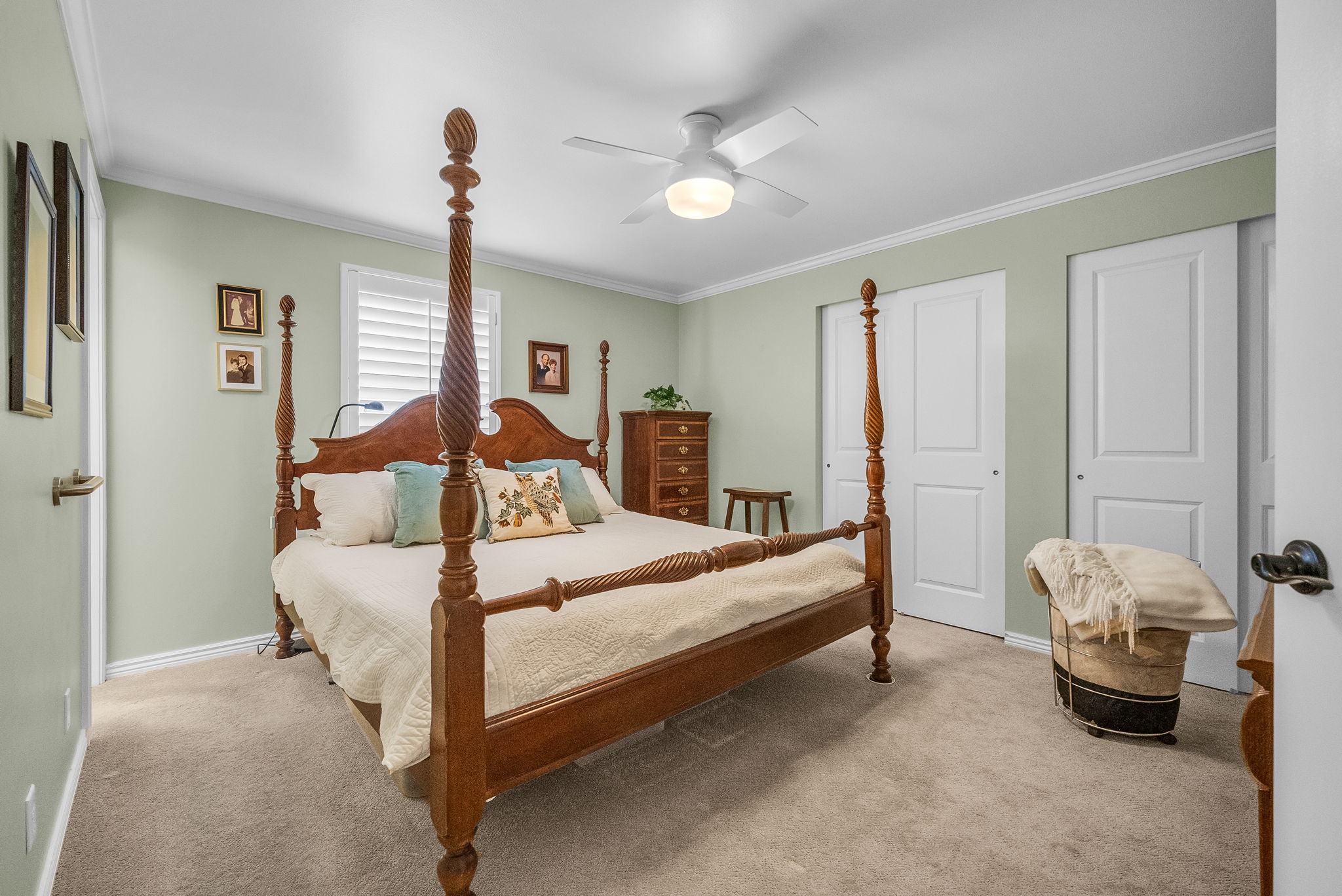 Primary bedroomwith double closets