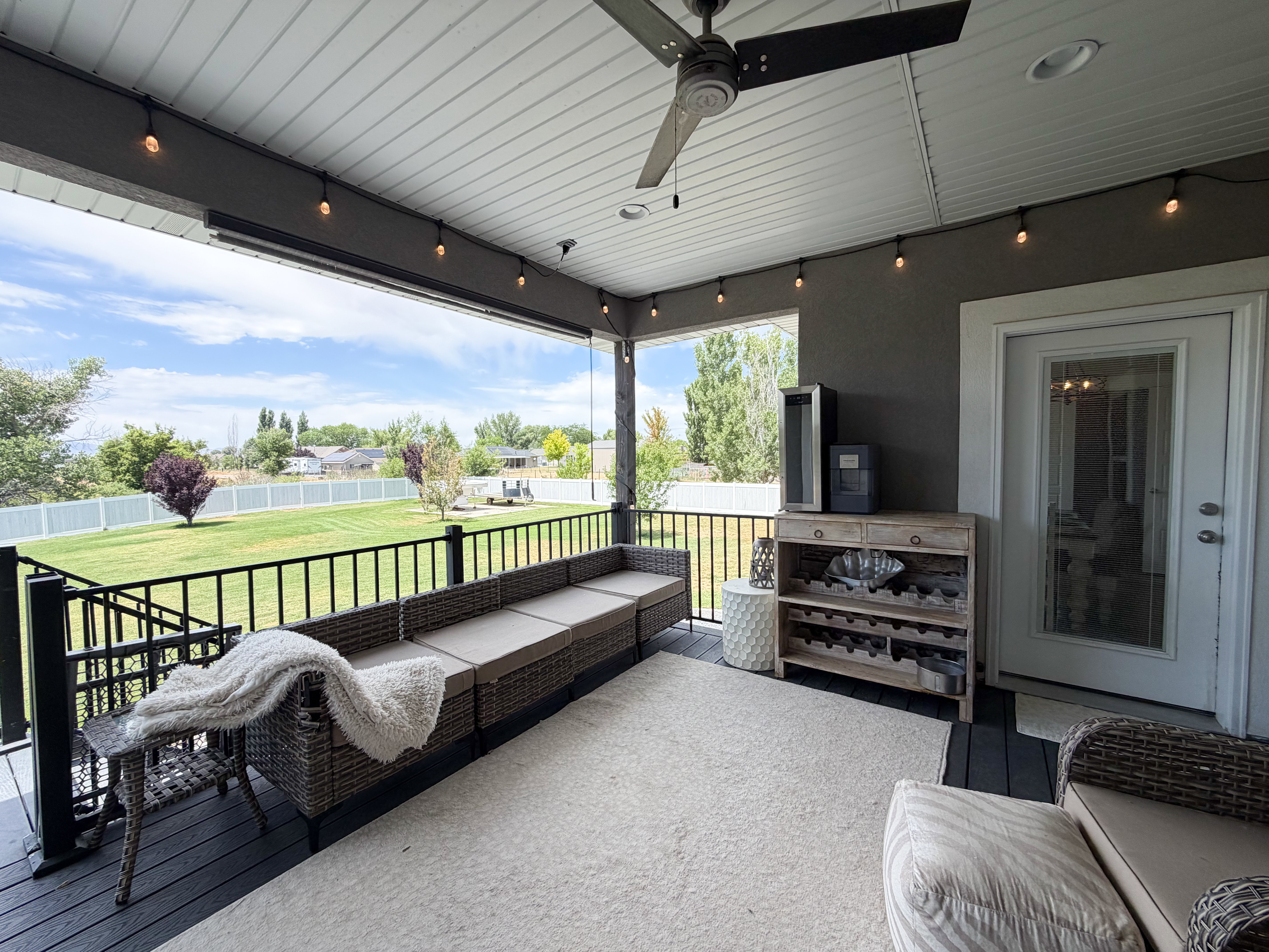 Deck no backyard neighbors. .62 acre