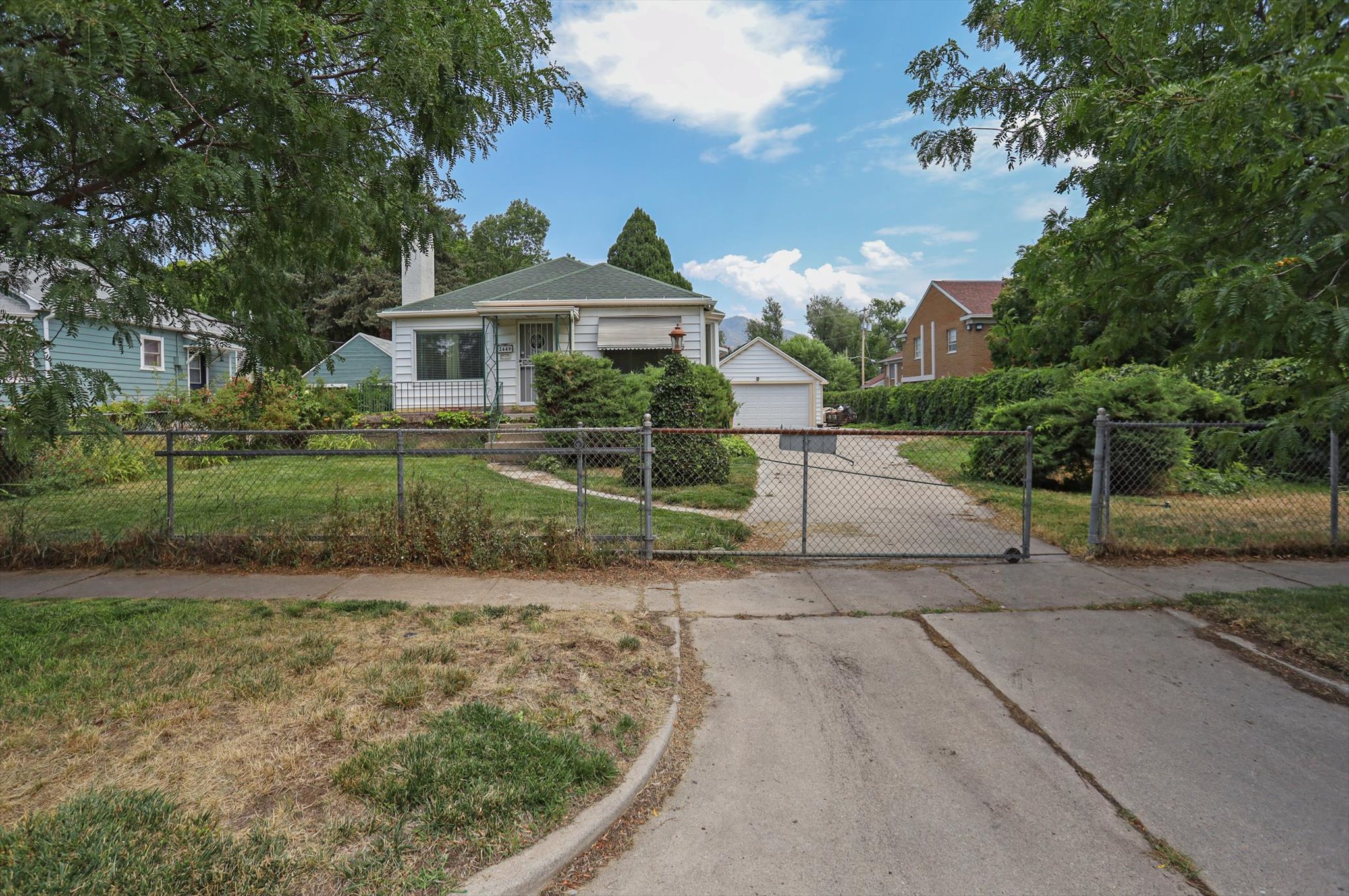 Gated front yard