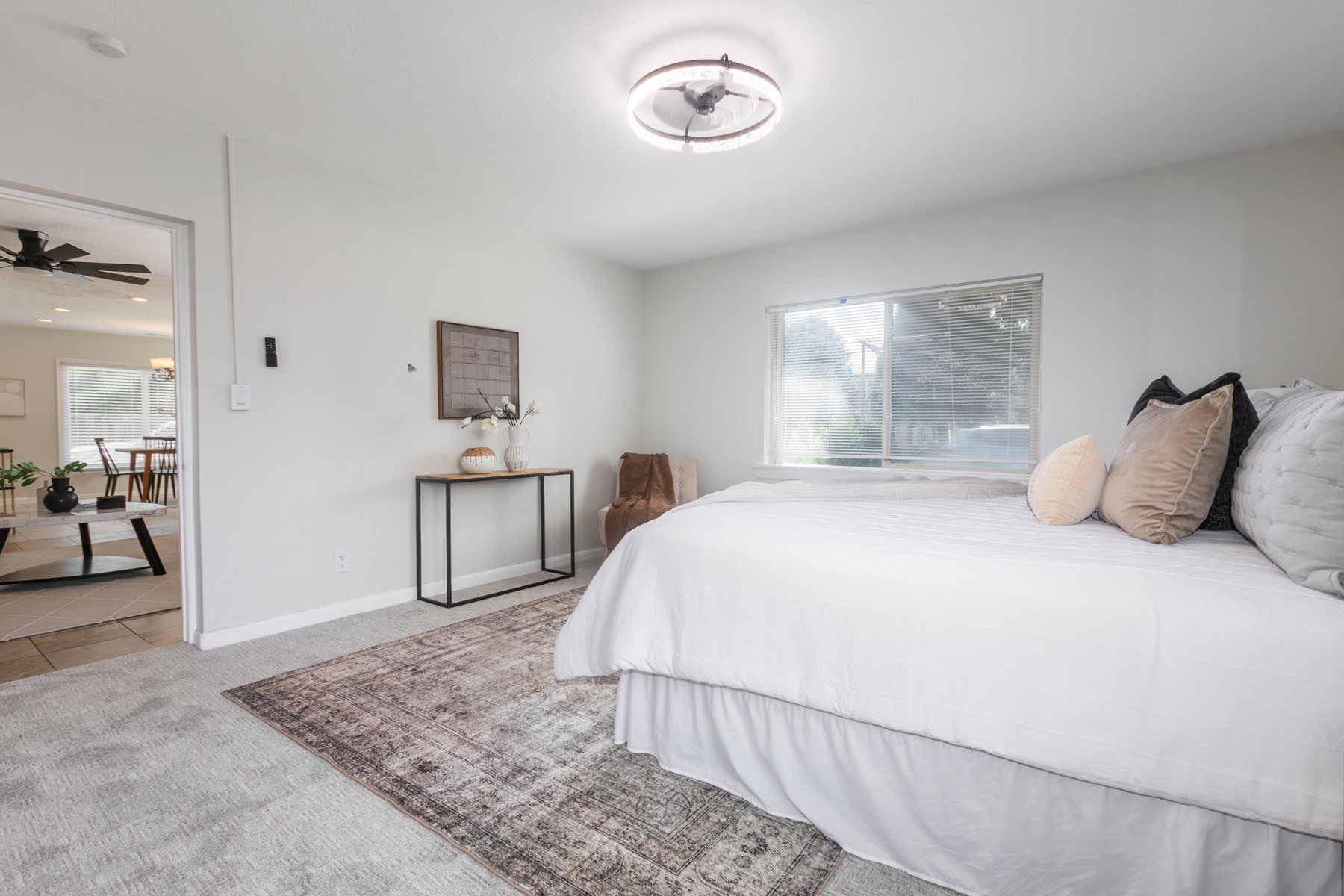 Neutral wall paint throughout