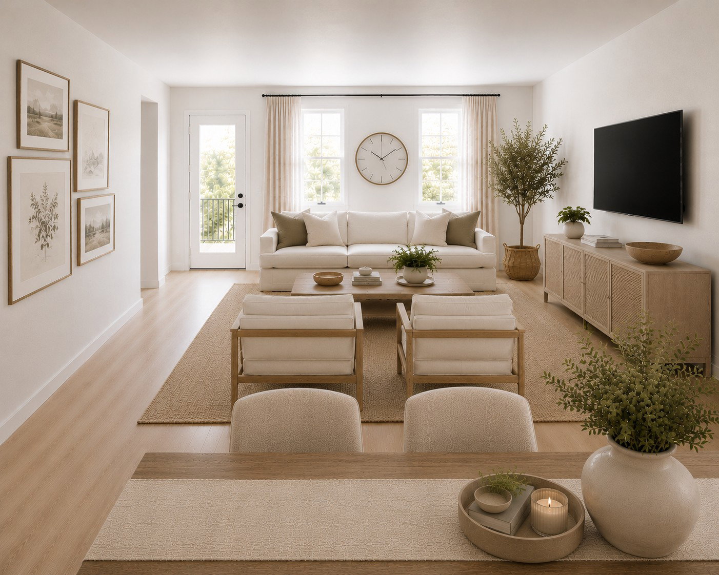 Rendering of great room layout.