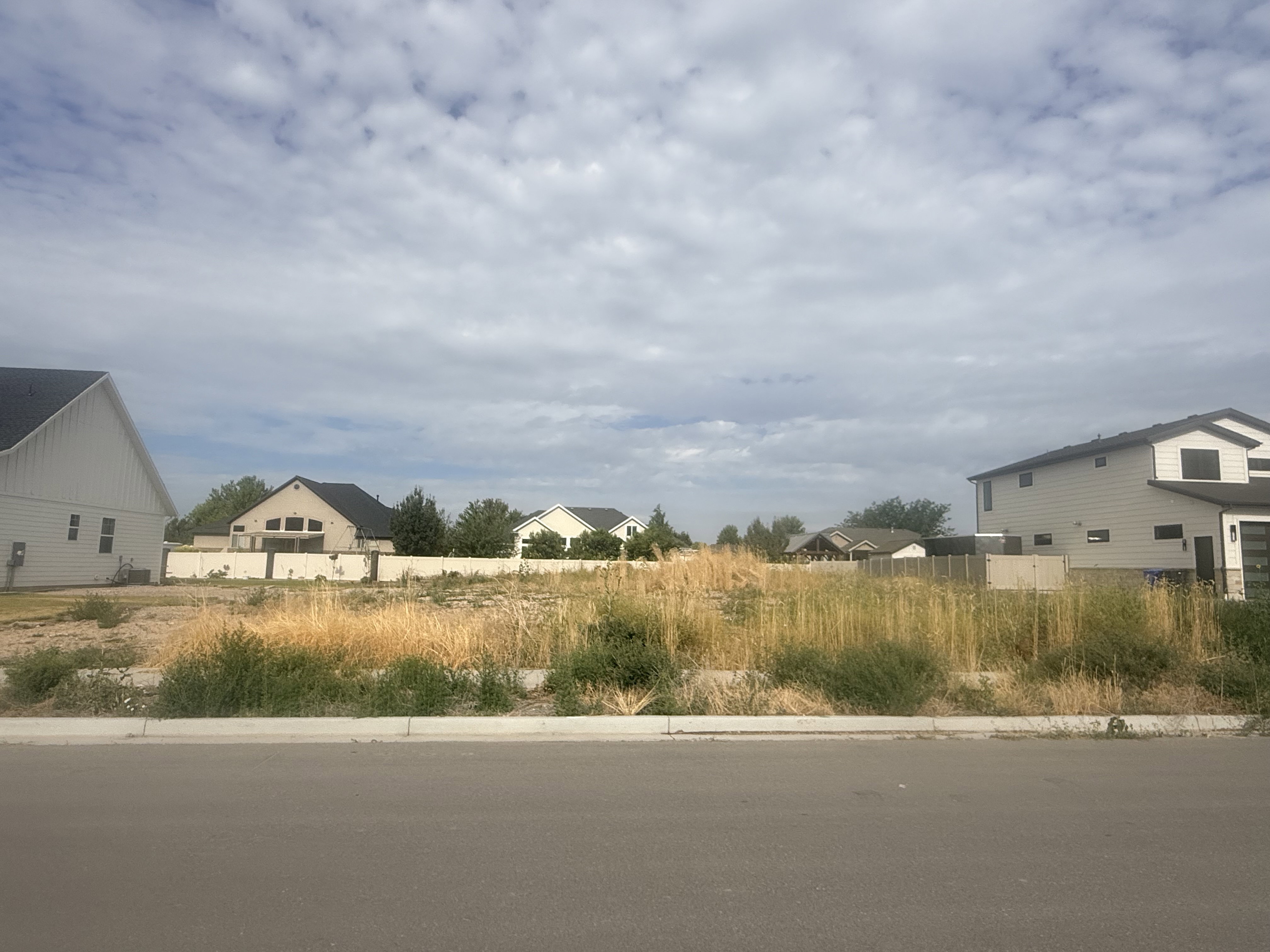 Open lot with a paved street frontage