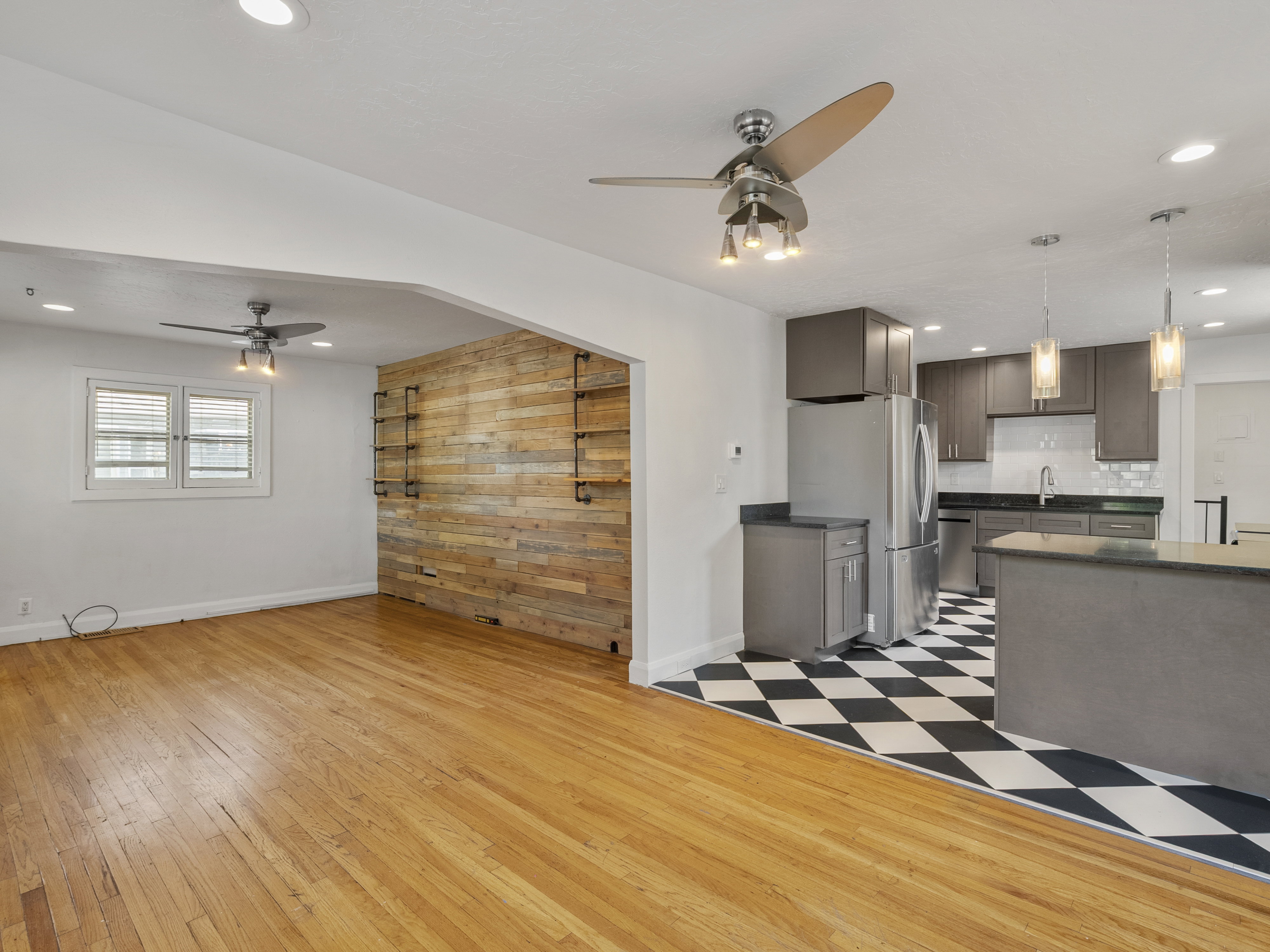 Kitchen and living room