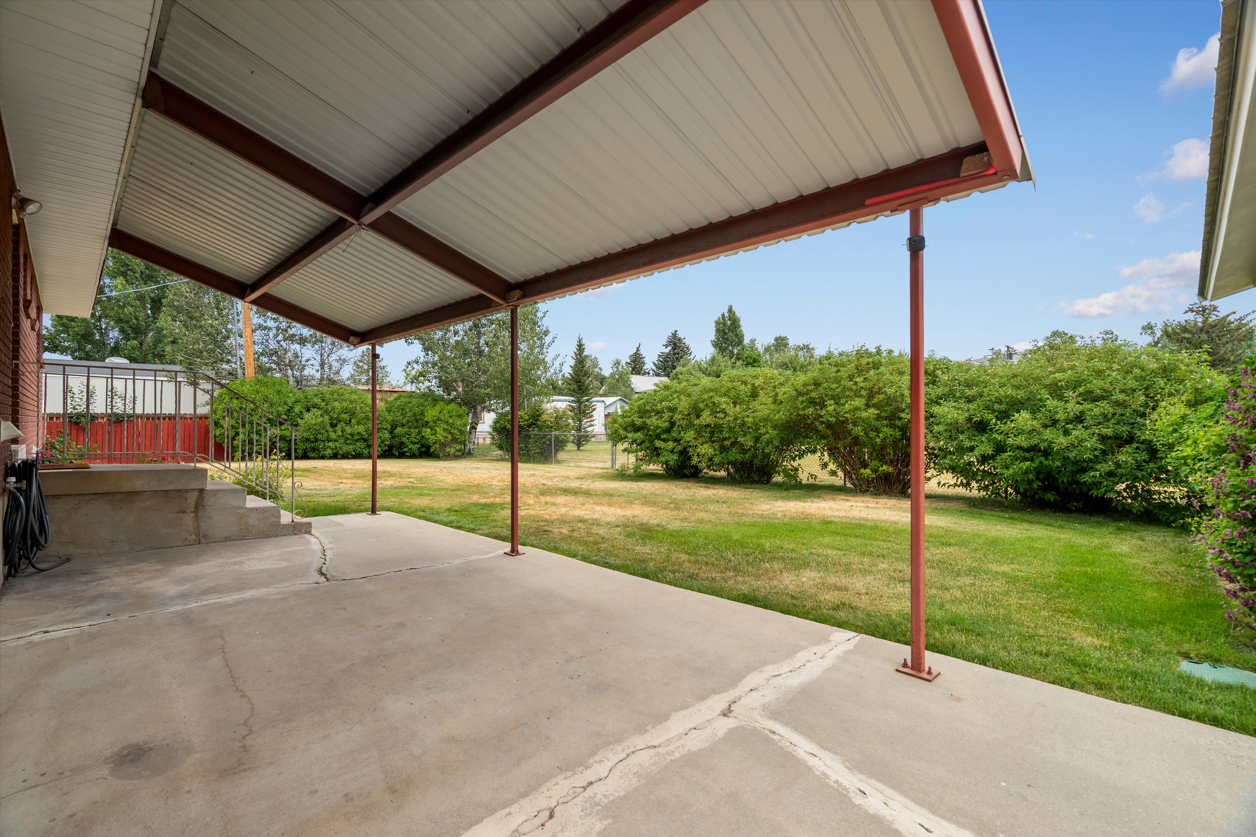 Covered patio.