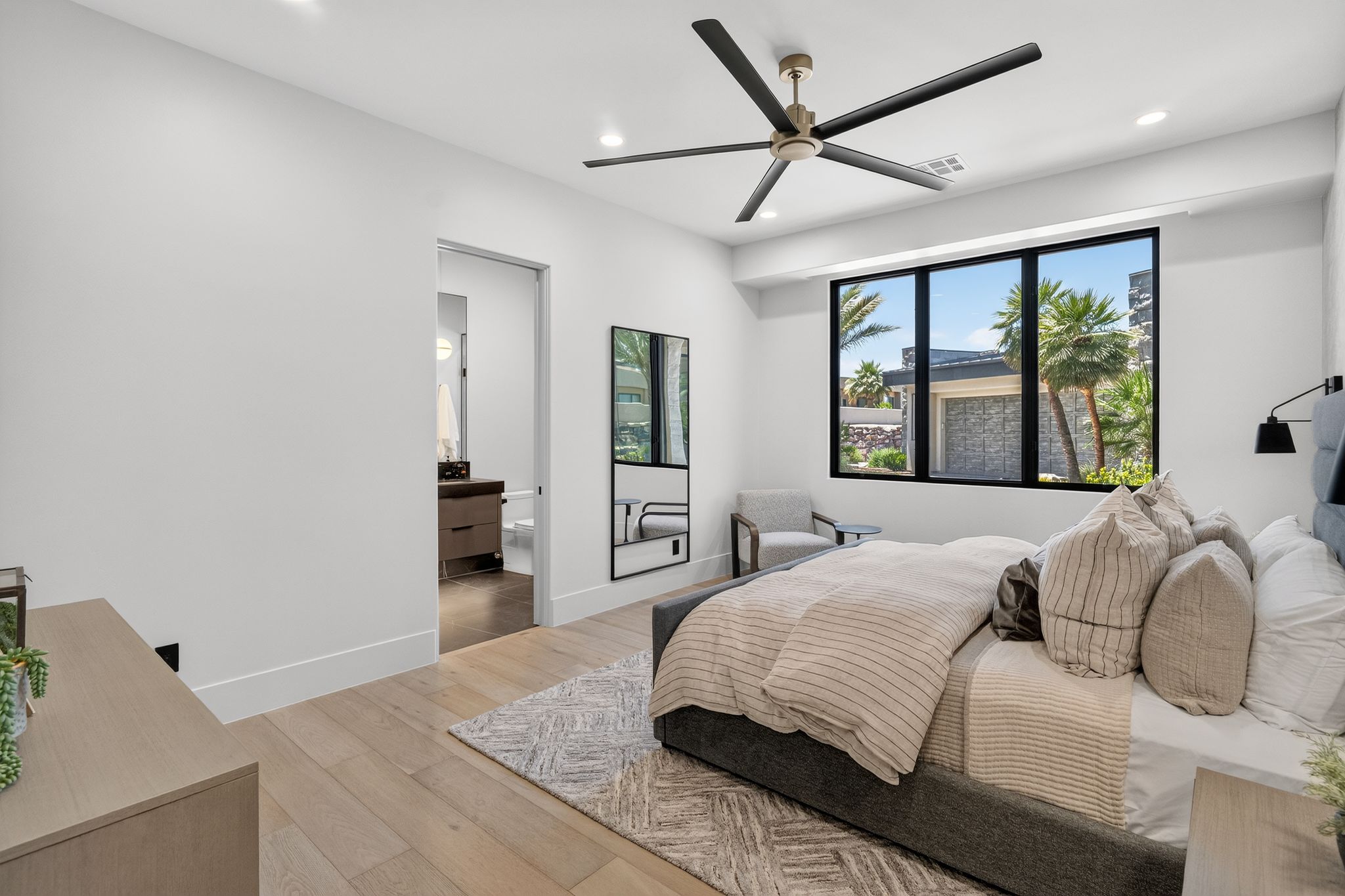 Hardwood-style flooring throughout