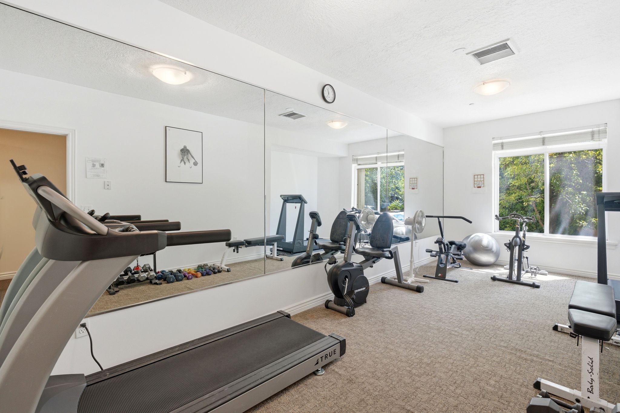 Dedicated fitness room just down the hall from 107!