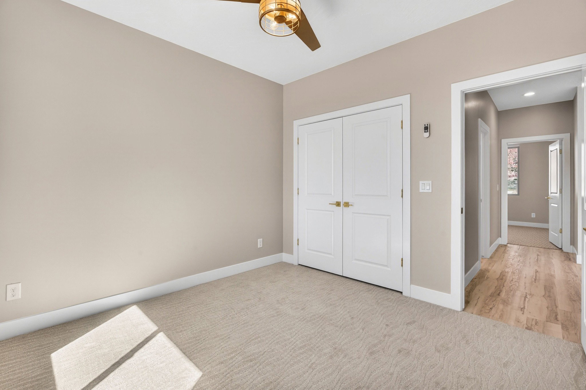 Neutral-toned wall paint throughout