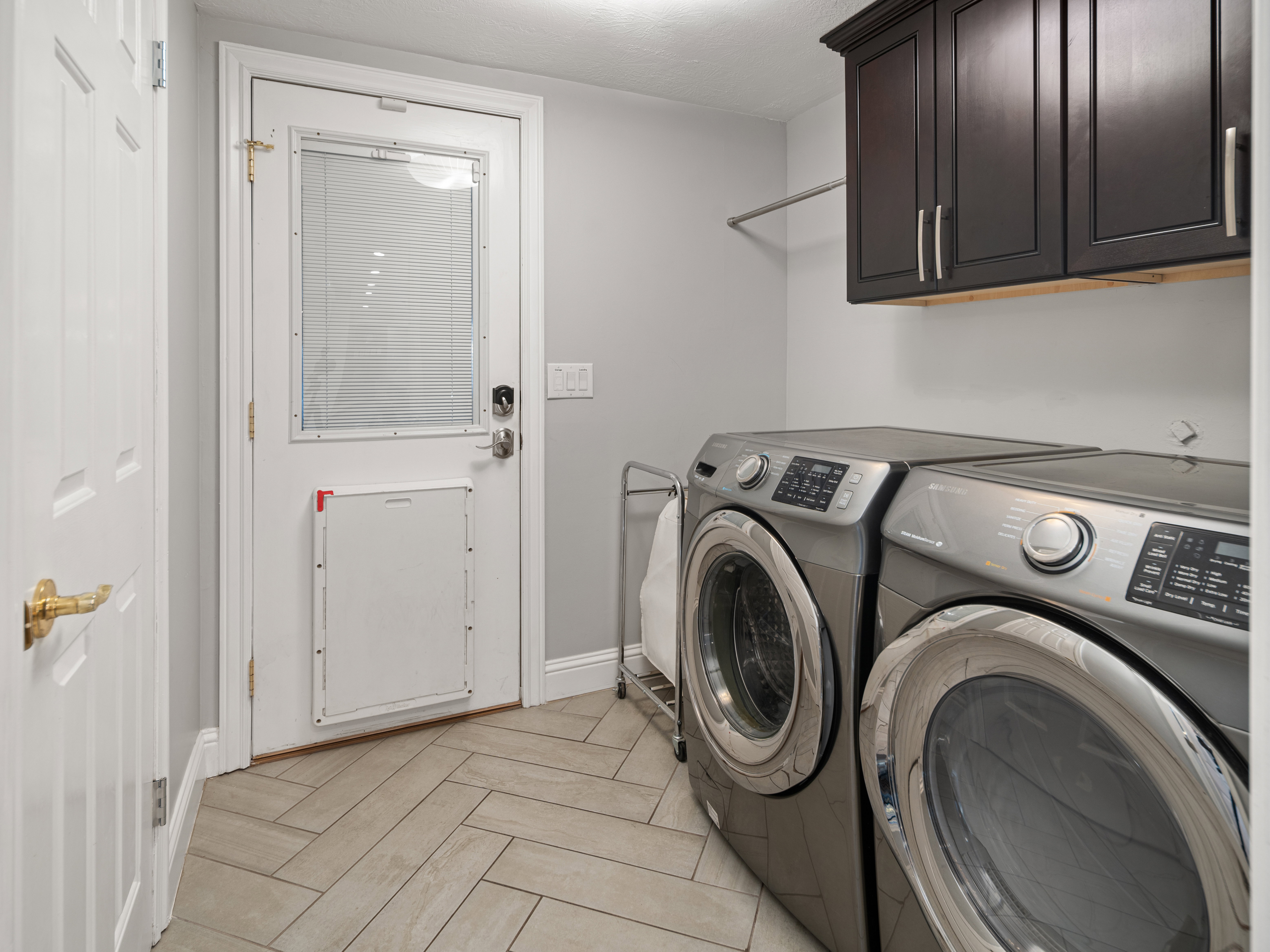 Dedicated laundry area featuring modern appliances