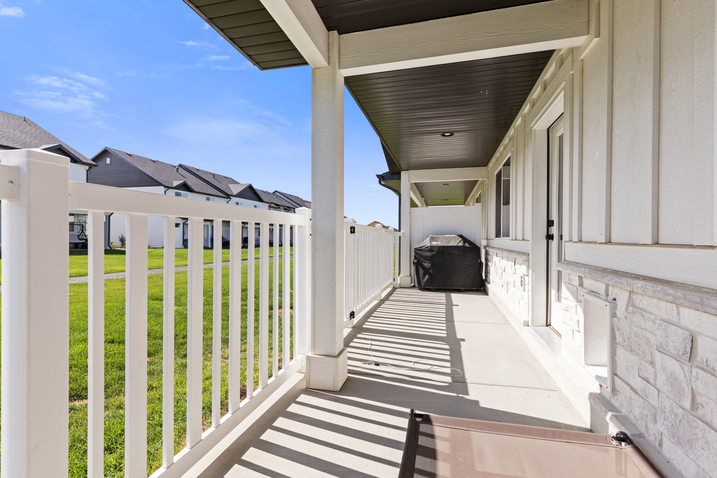 Back fenced Patio