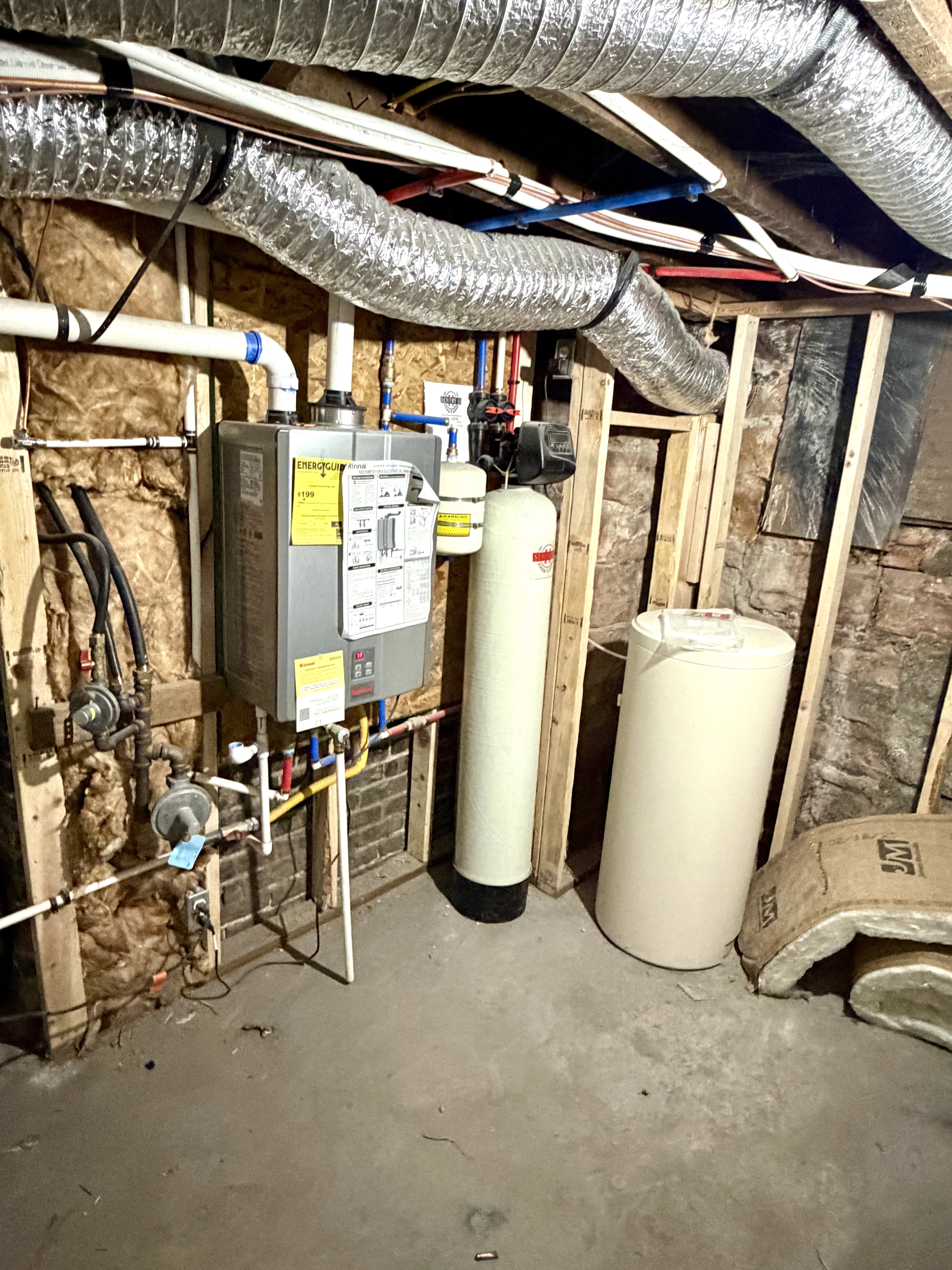Water softener and tankless water heater