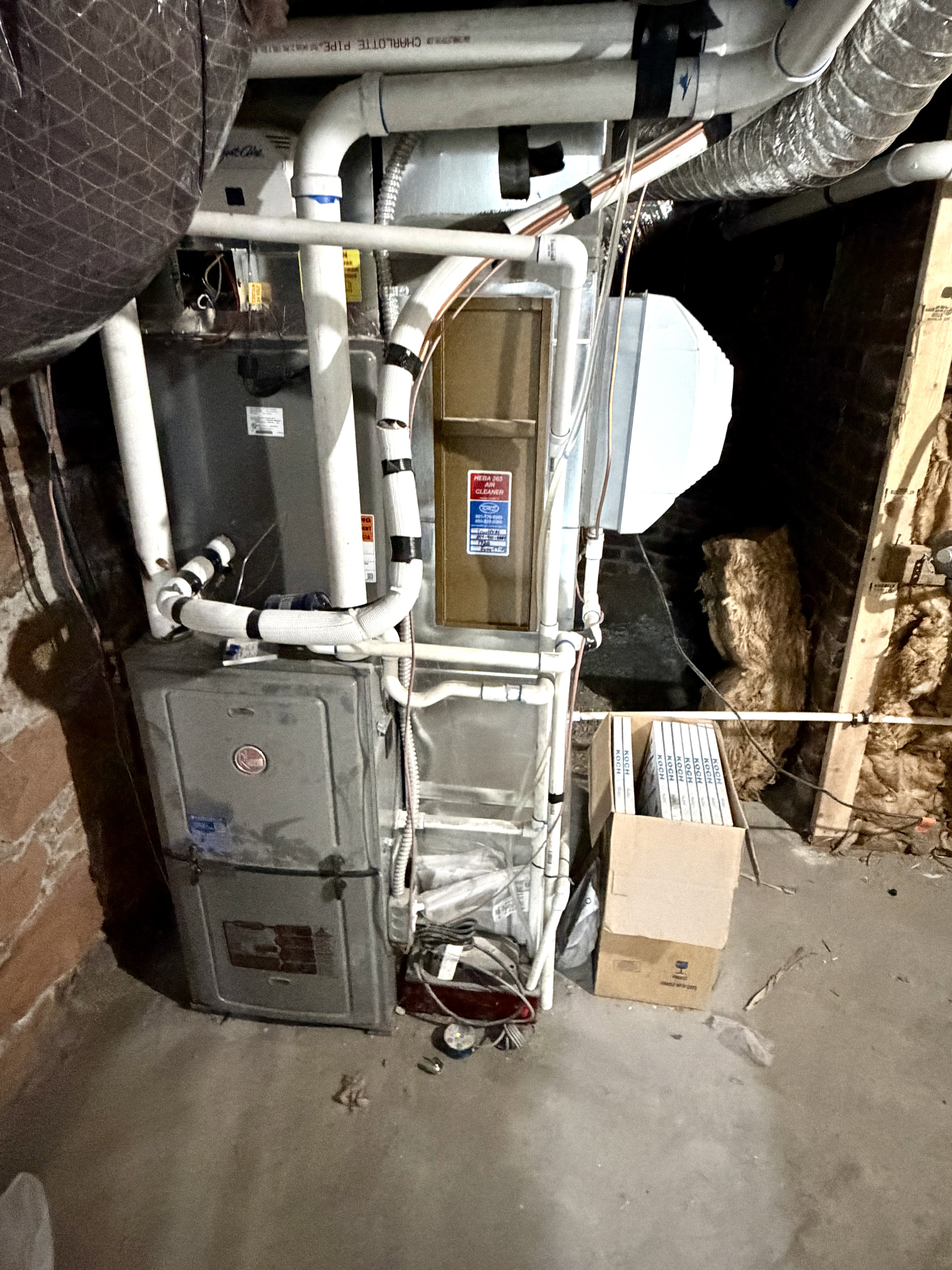 High efficiency furnace and humidifier
