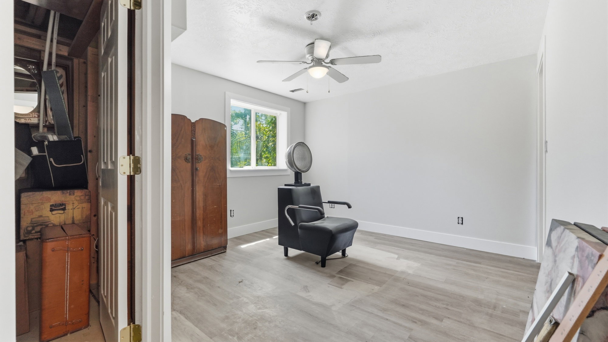 Finished bedroom in the basement