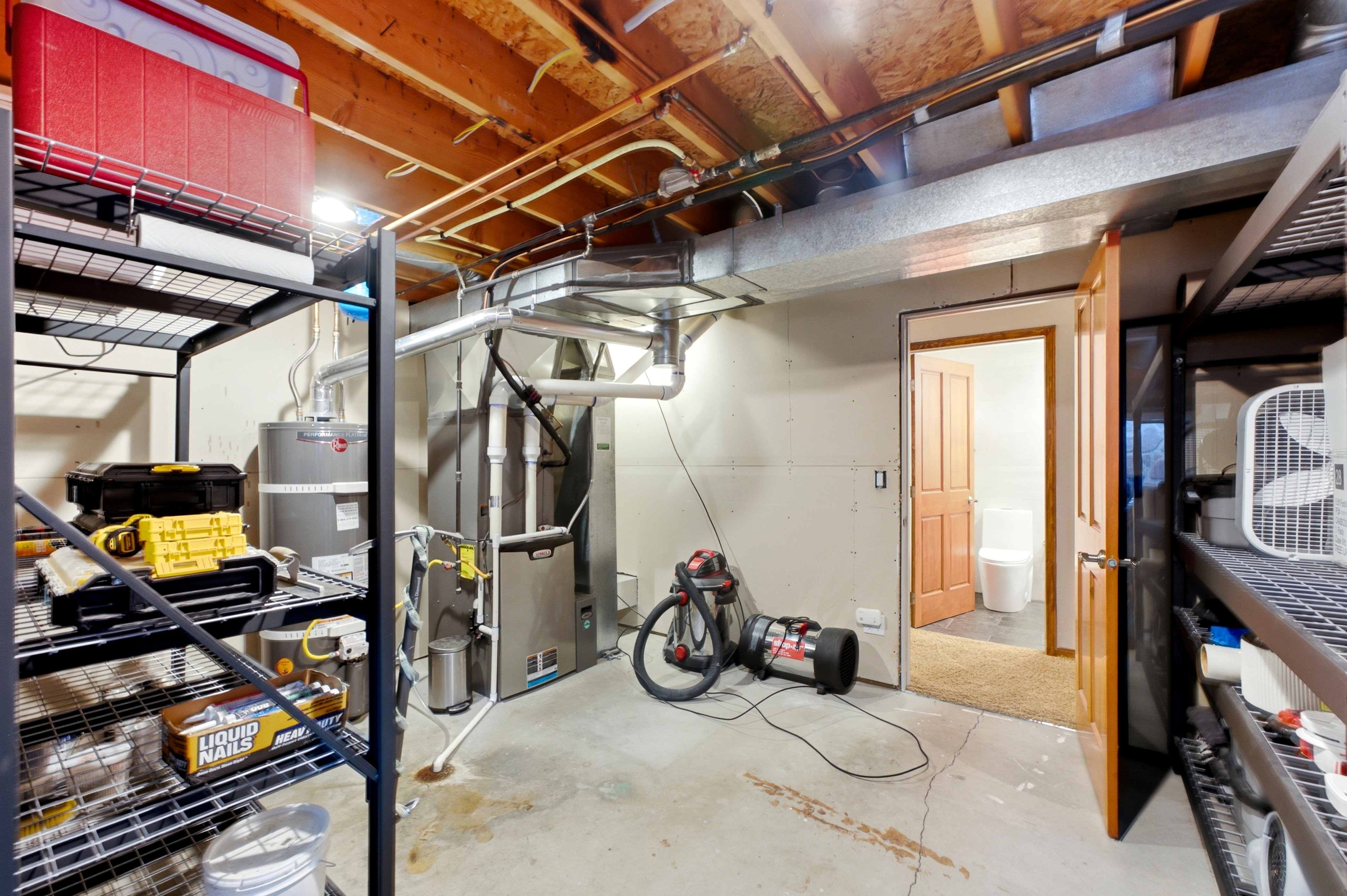 Utility room with lots of storage.