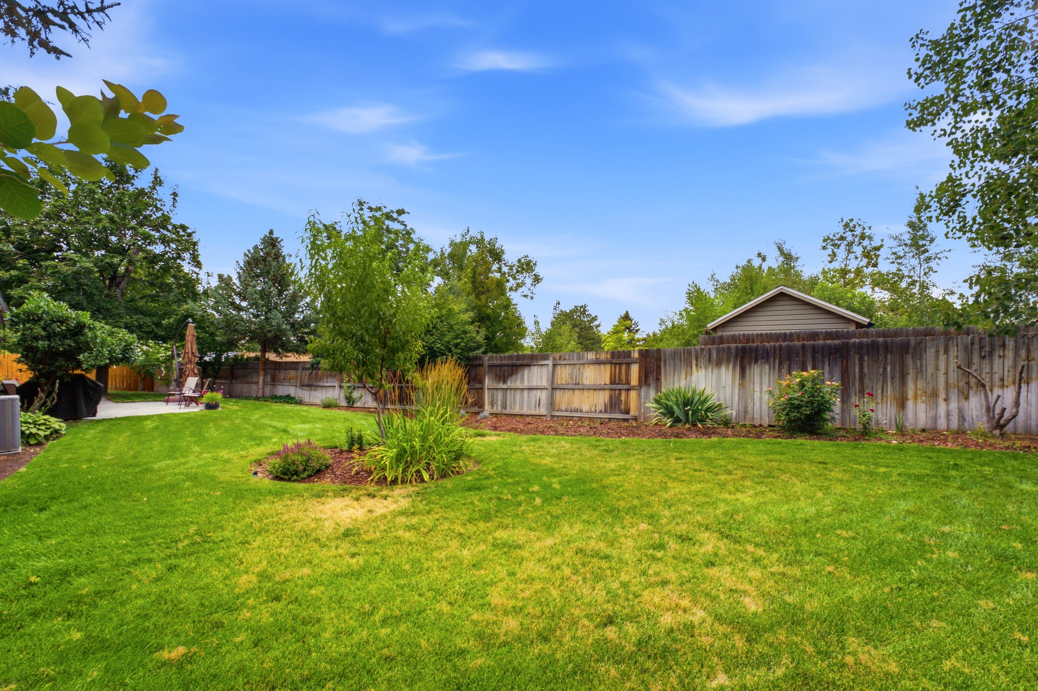 Secluded backyard, fully fenced