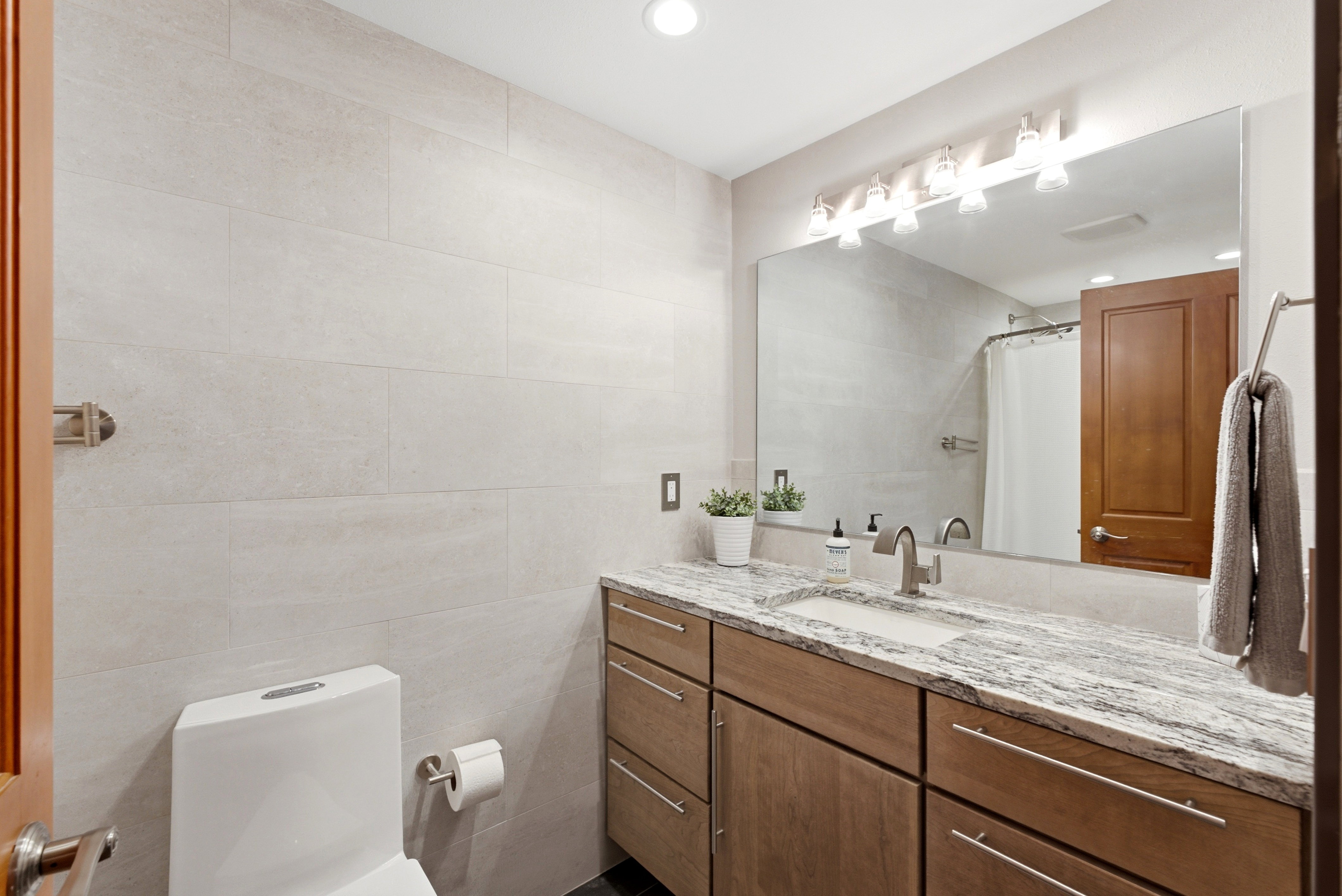 Beautifully updated bathroom on lower level.