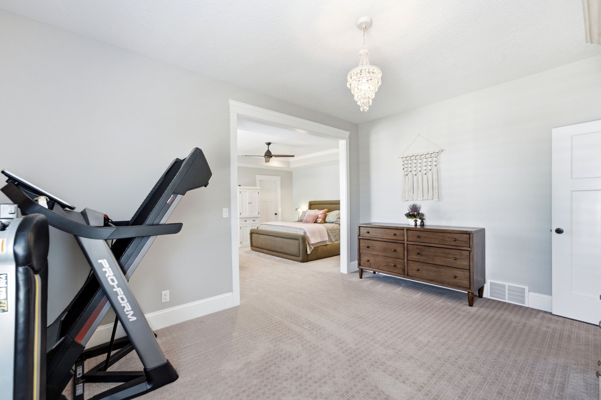 Primary suite-spacious relaxing or workout area