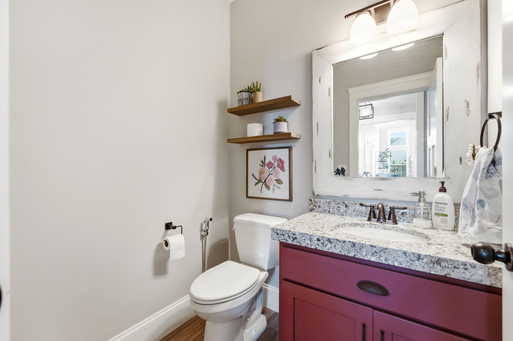 Main level powder room